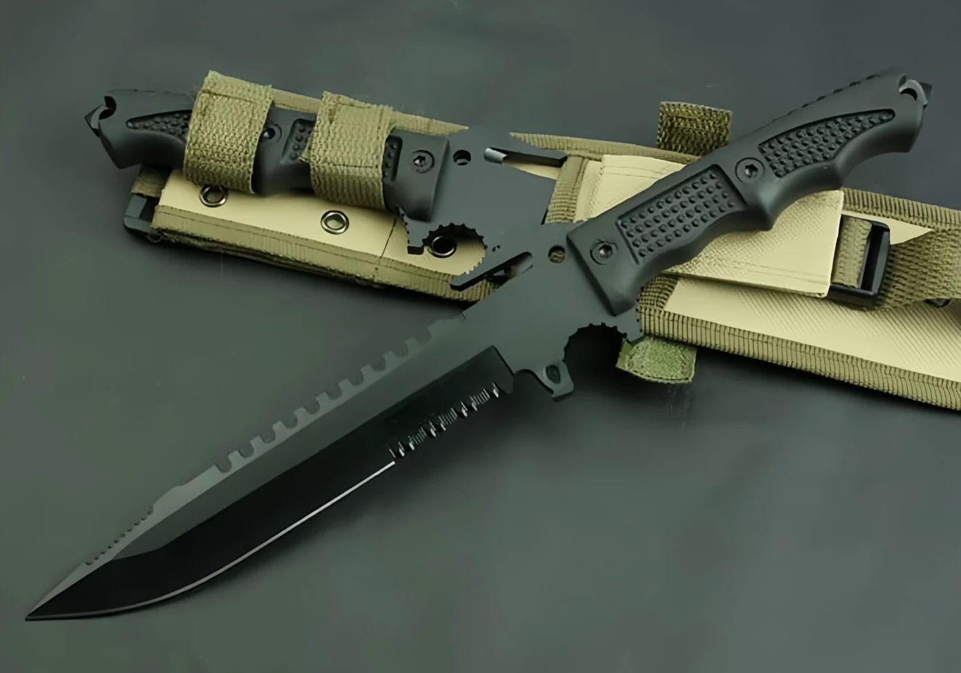 FARDEER Knife GJ29 Cuchillo de Herramienta para Acampar al Aire Libre Hoja forjada con precisión de, Herramienta de Camping para Pesca, Caza, Actividad Deportiva