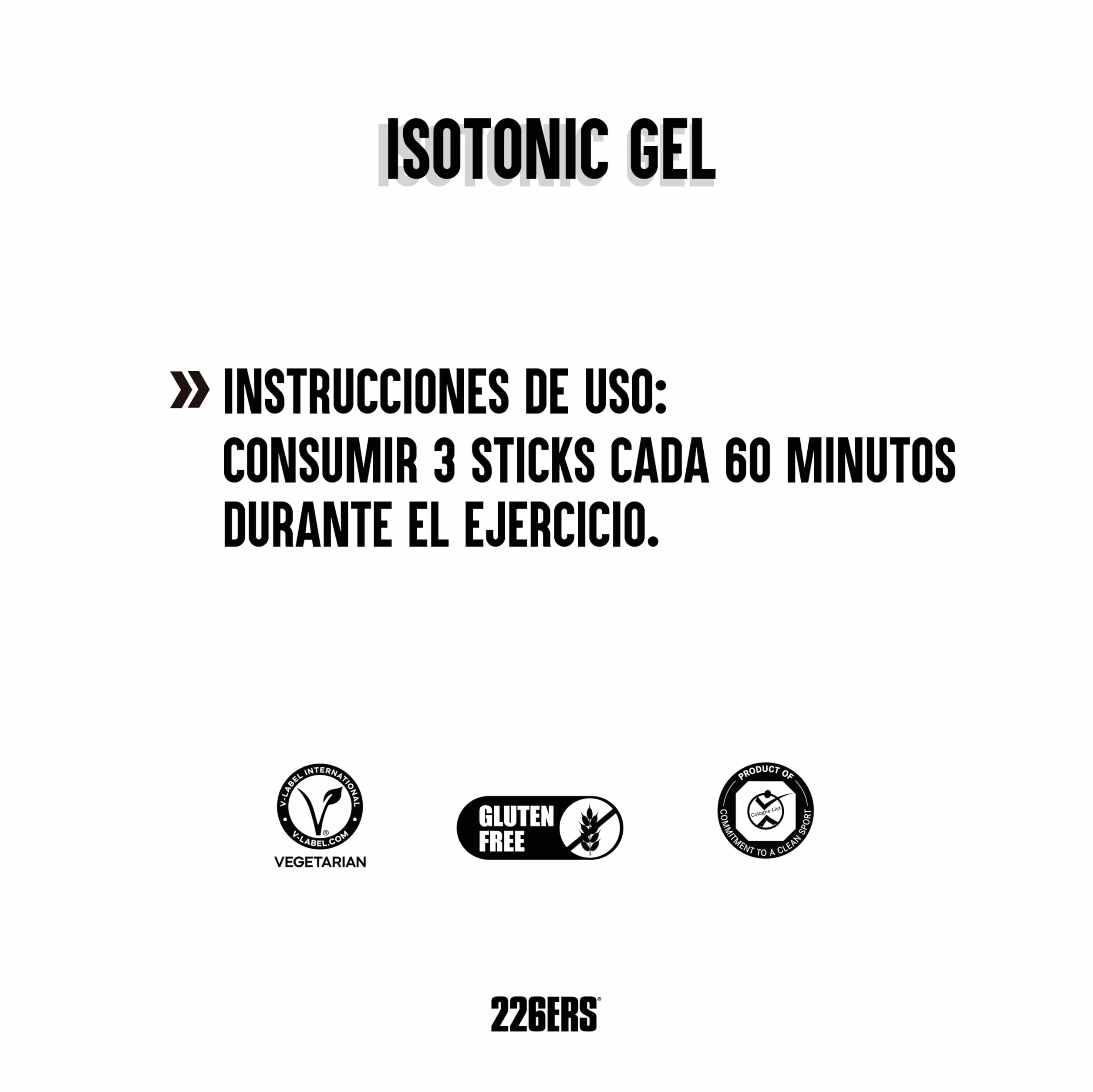 226ERS Isotonic Gel Energetico Vegano 22 g Ciclodextrina Mentolado Sin Gluten Menta 1 gel