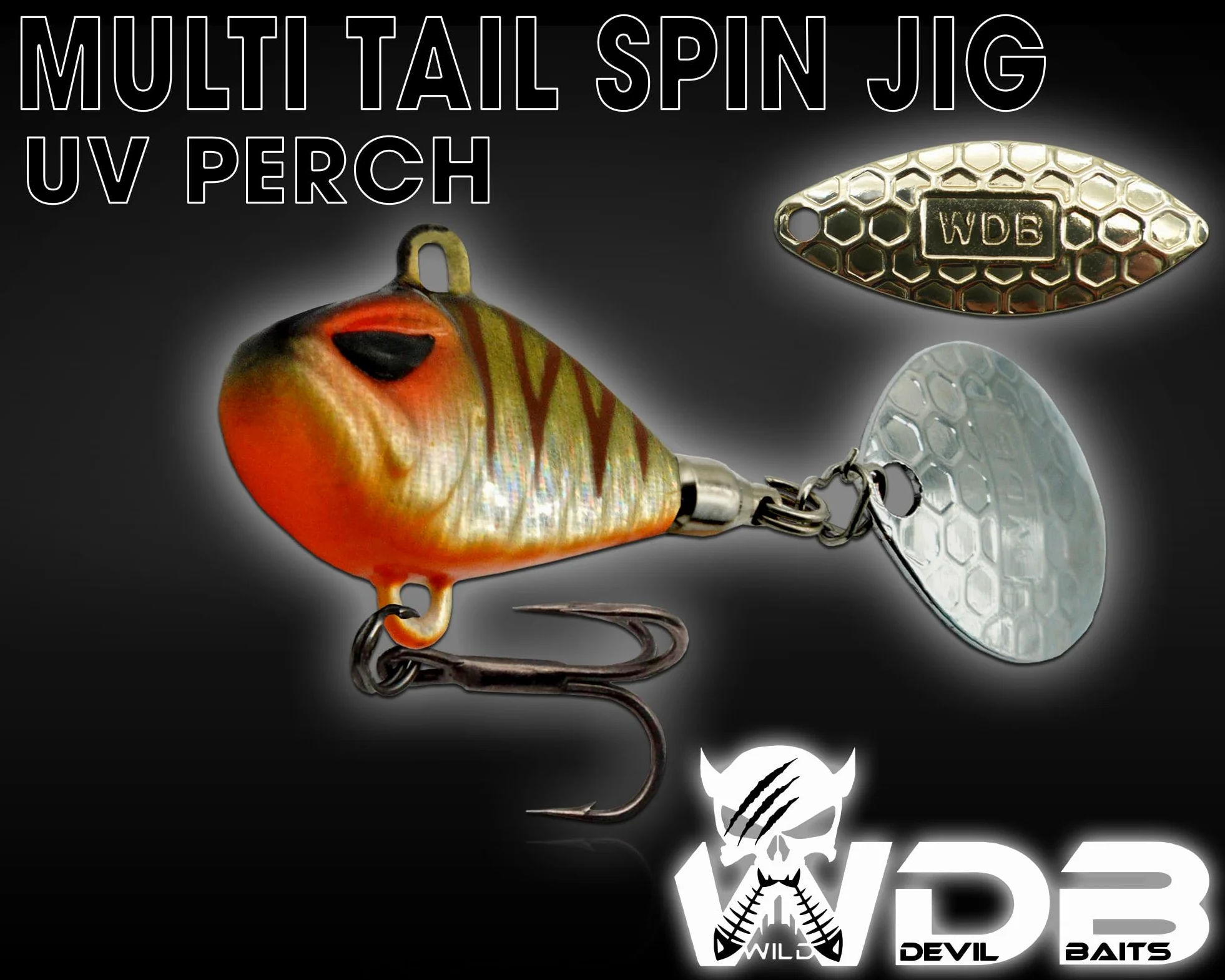 Wild Devil Baits Multi Tail Spin Jig - Señuelo de pesca