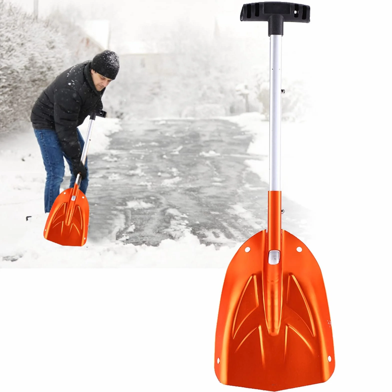 Pala para Nieve de Aleación de Aluminio Ligera, Raspador de Hielo, Removedor Universal