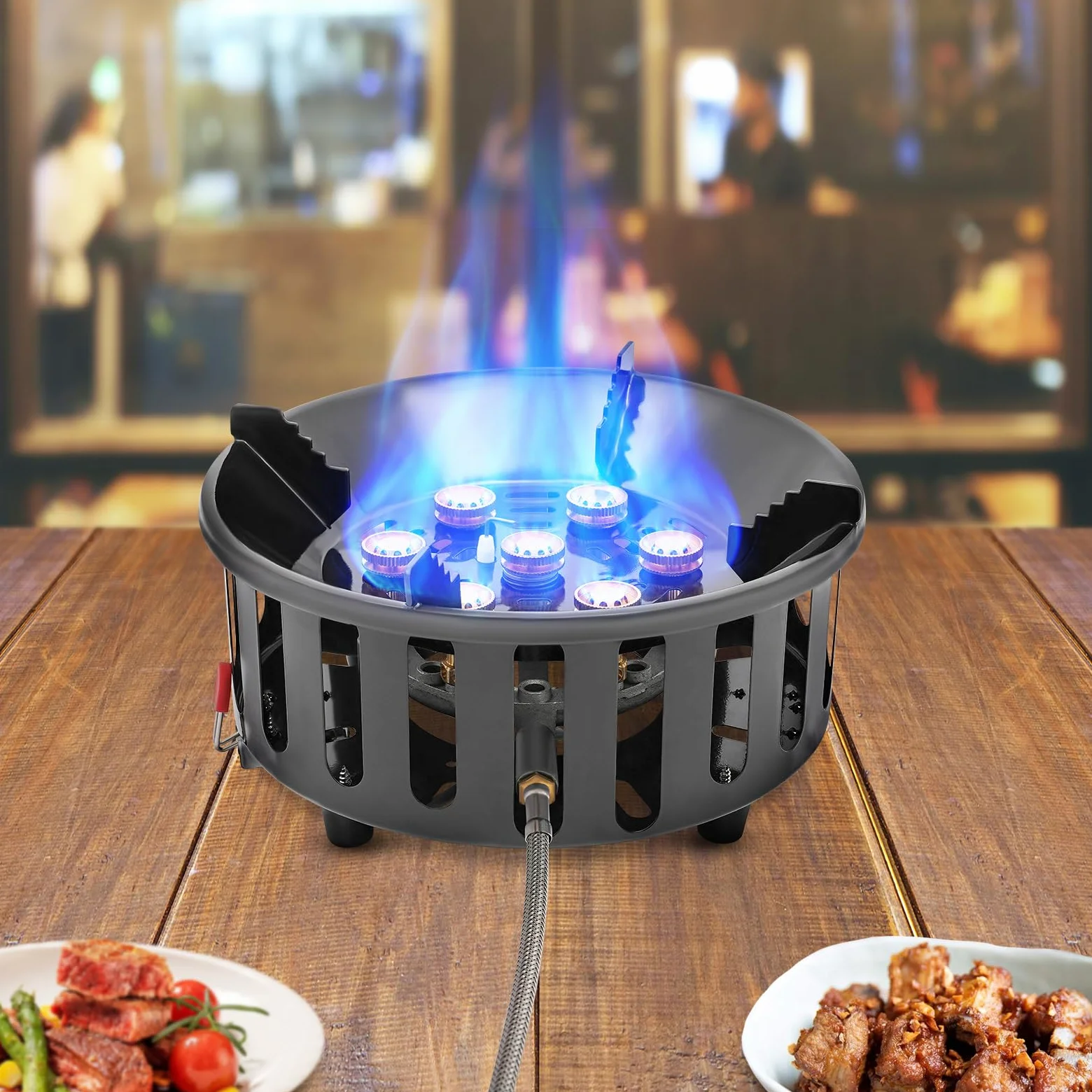 Hornillo de cocina portátil de gas para camping, estufa de gas, 21000 W