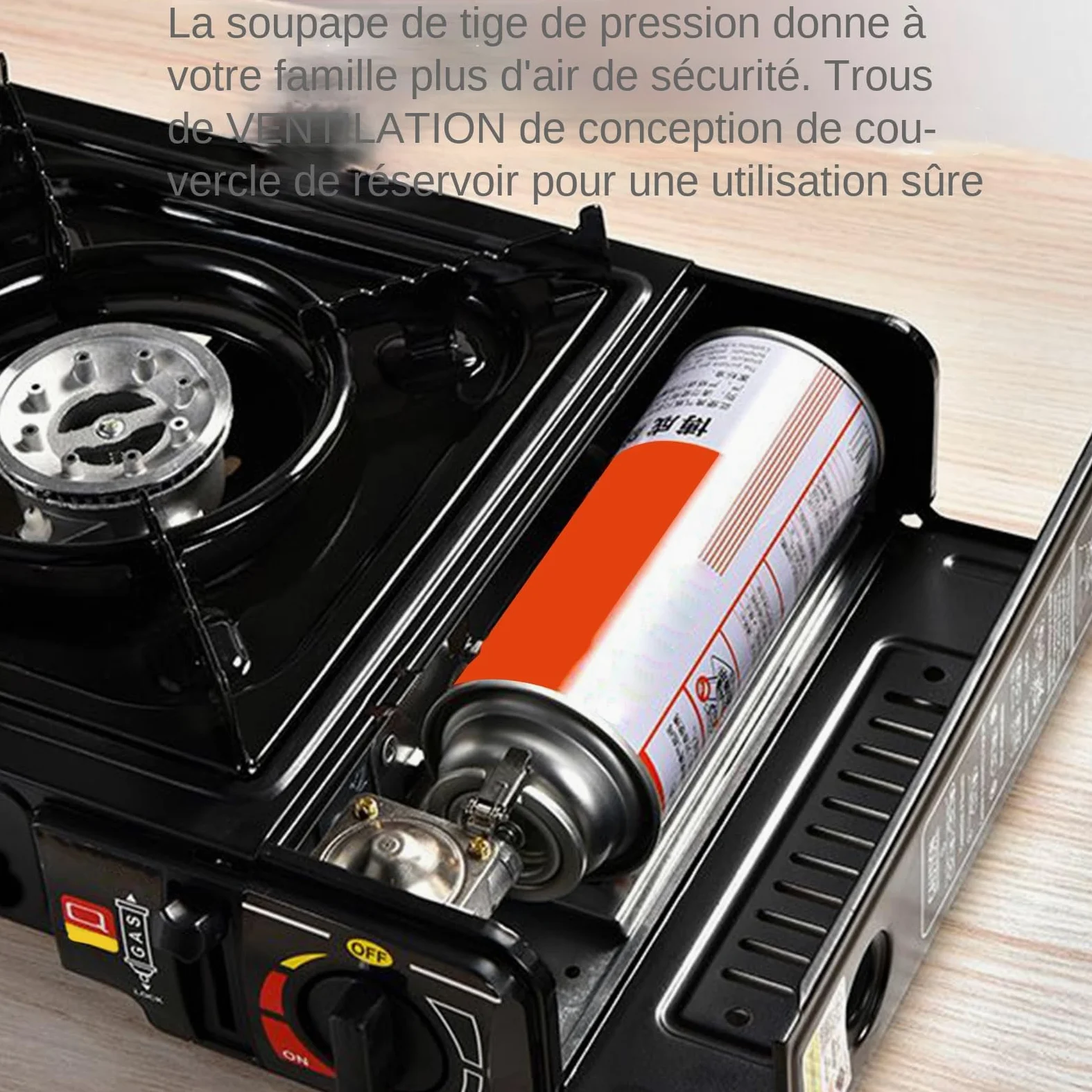 Hornillo portátil para camping Equipo Quemador Supervivencia Con Encendido | Estufa Portátil para supervivencia al aire libre, picnic, camping, senderismo, pesca, mochilero, viaje por c