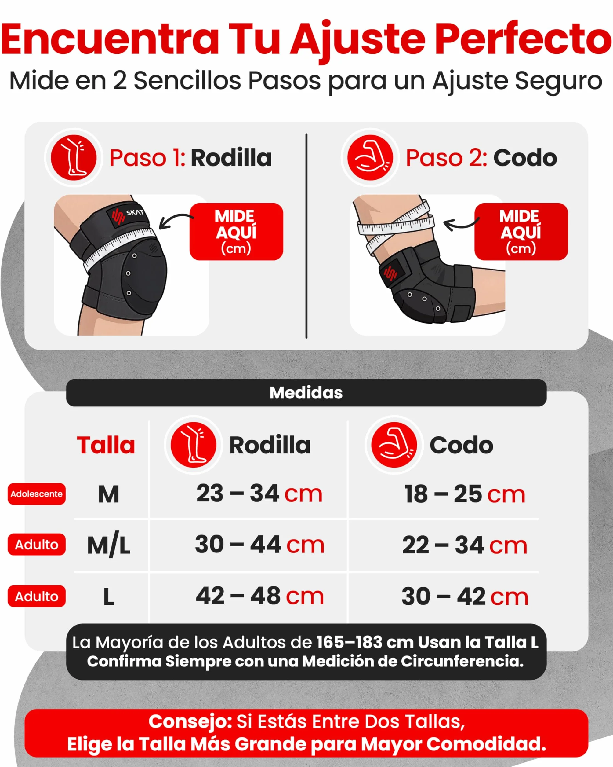 SKATEWIZ Rodilleras Patines Adulto Protectores Patines en Línea Skate Scooter Coderas SHIELD Talla M/L Negro