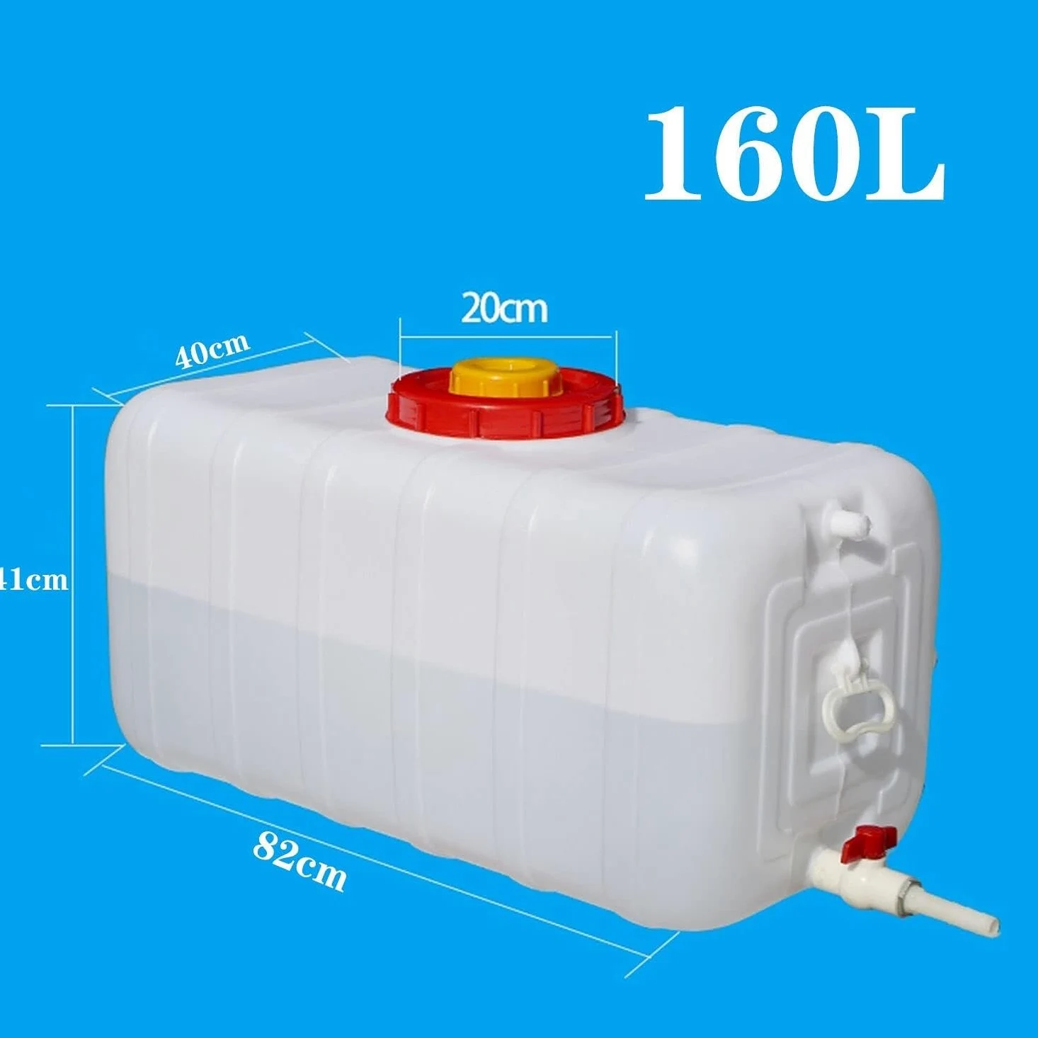 Tanque Almacenamiento Agua Rectangular Plástico Contenedor Almacenamiento Purificada Grado Alimenticio Adecuado Exteriores