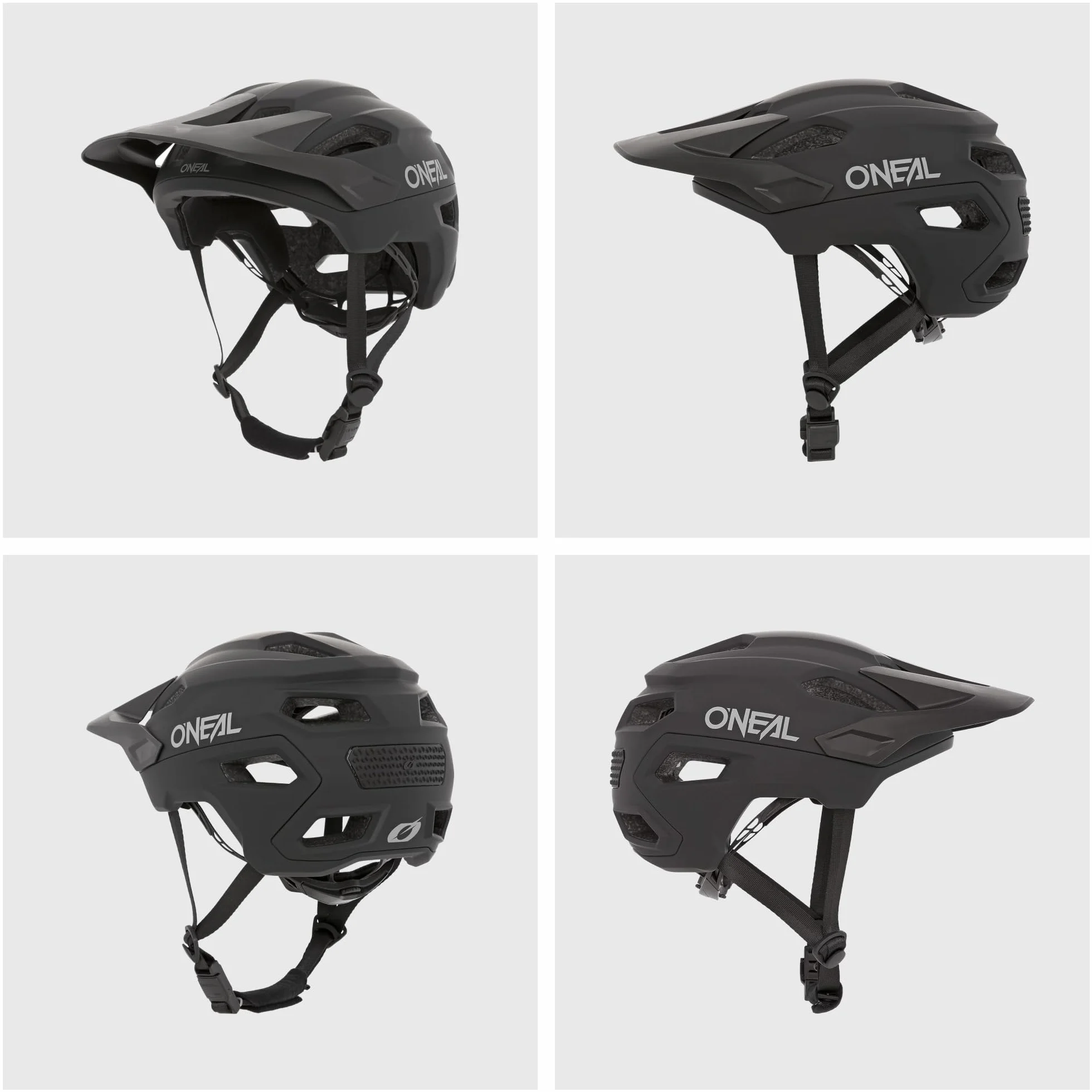 O'NEAL Casco de Bicicleta I Casco de Bicicleta de Montaña con Orificios de Ventilación I Certificación de Seguridad EN1078 I Casco Trailfinder Split V.20 I Casco MTB | Negro | Talla S/M
