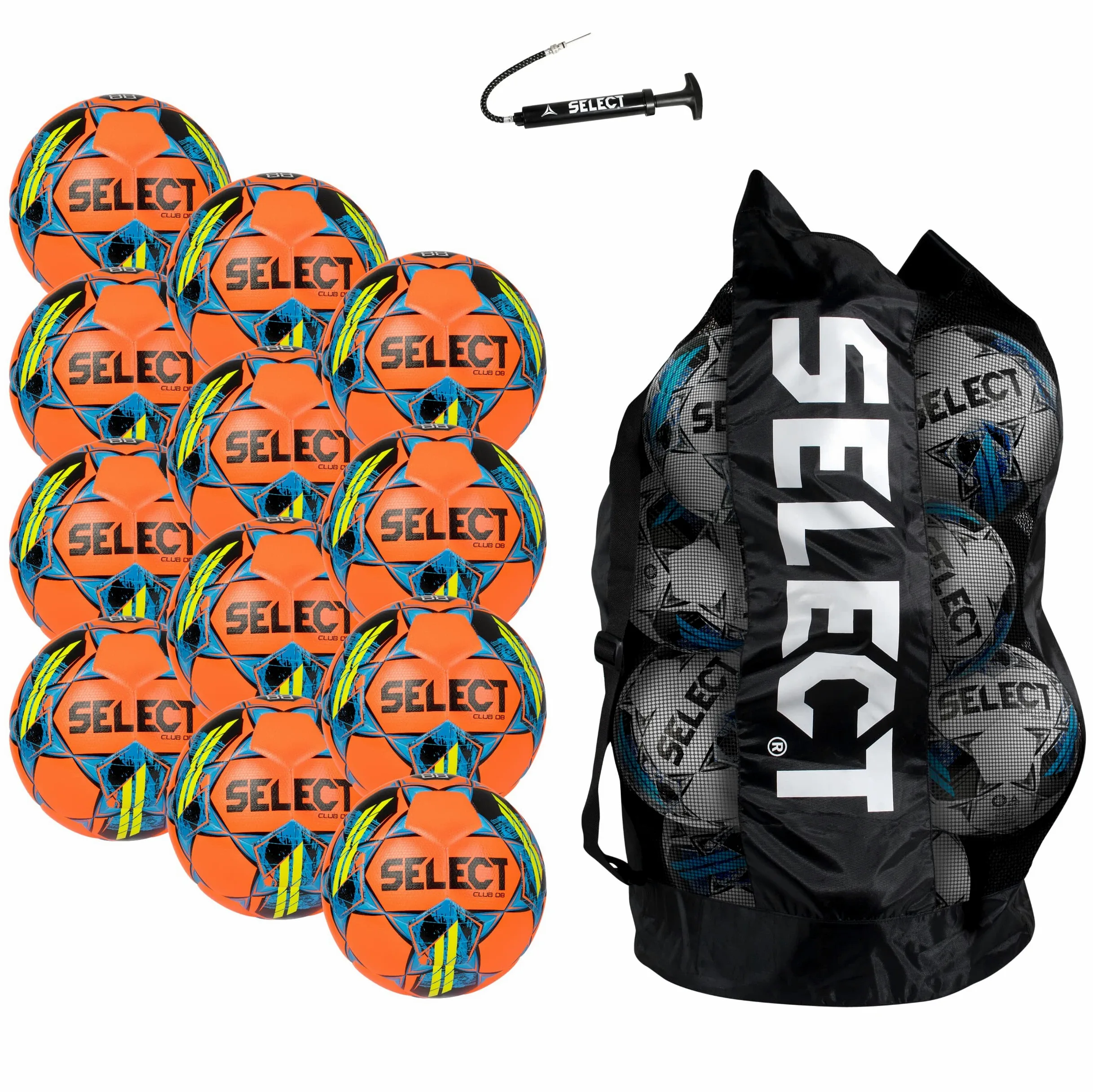 Select Club DB V22 Soccer Ball, White/Green, Size 5