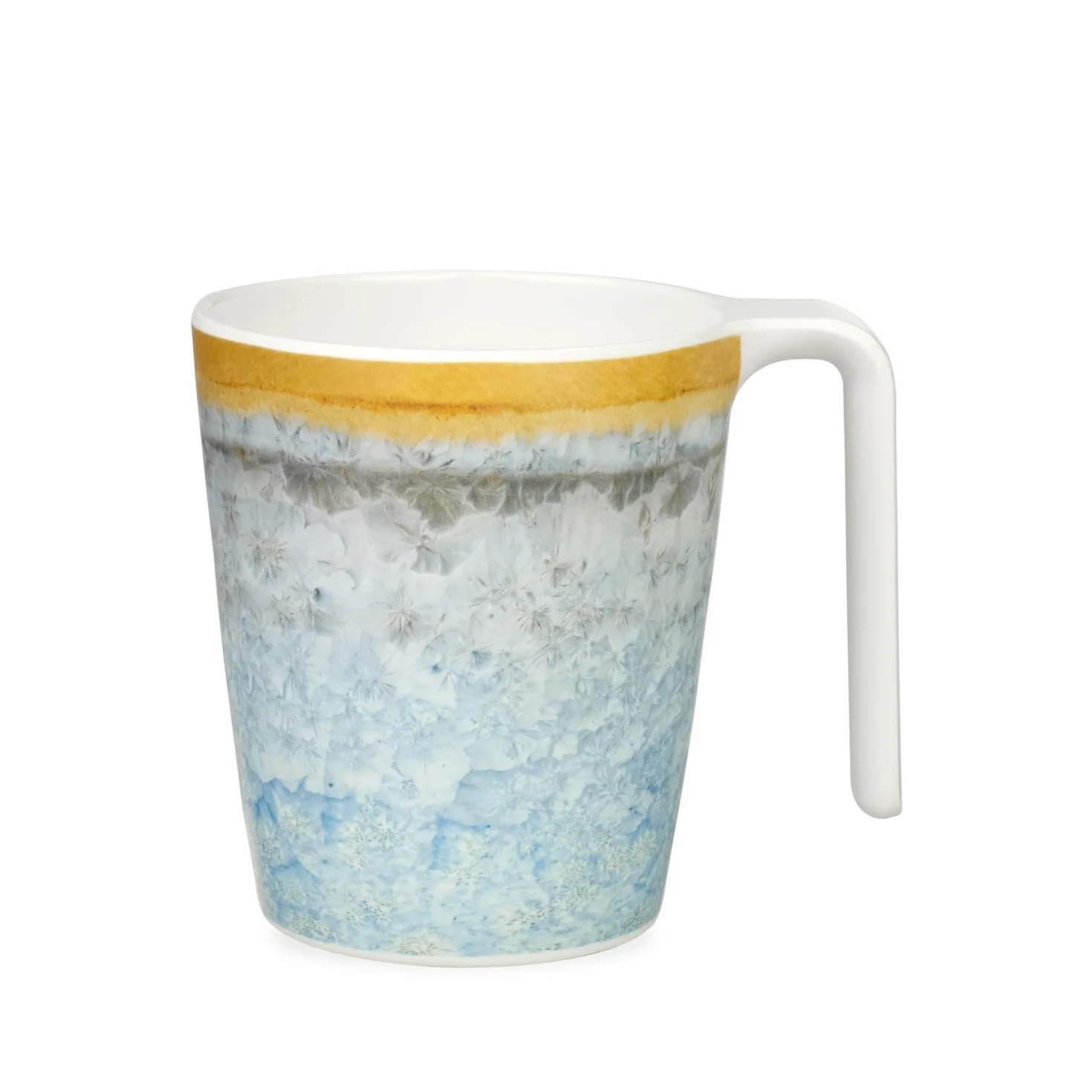 Vajilla de melamina para camping, 4 personas, color azul cristal + 4 copas de vino blanco Tiamo vajilla de mesa de picnic barbacoa