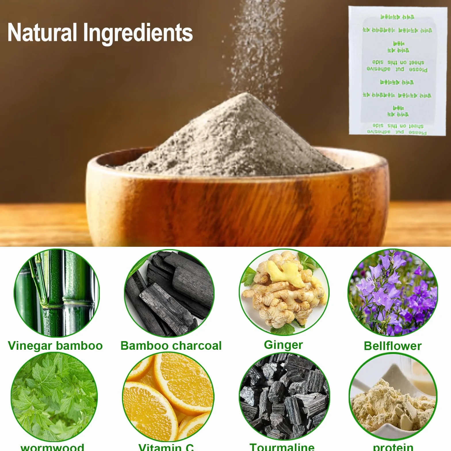 Parches Detox para Pies Natural 100 PCS - Desintoxicantes Limpieza Profunda