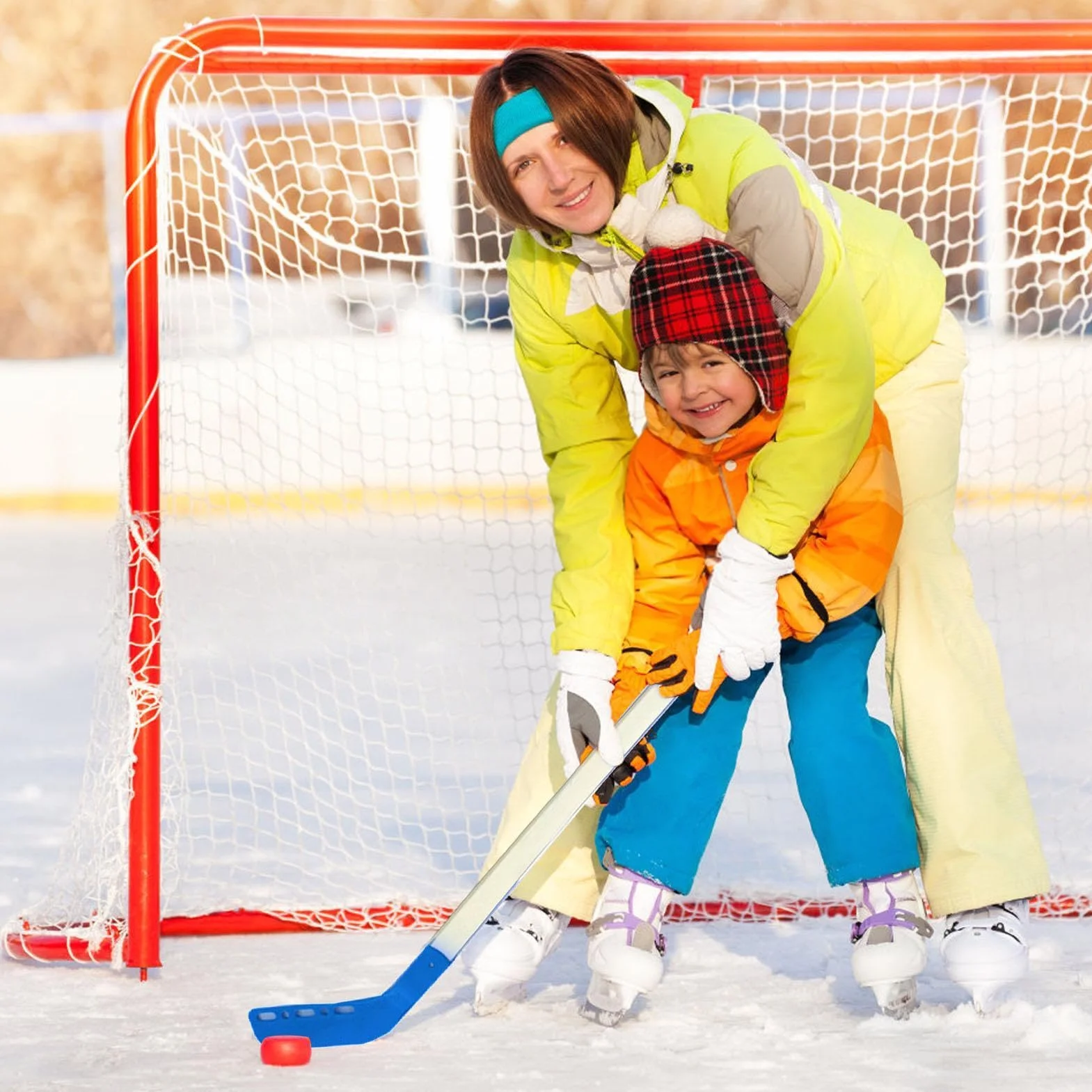 Juego de palos de hockey sobre hielo - Juego de palos y pelotas de hockey callejero para niños - Equipo de entrenamiento de hockey juvenil, juego de iniciación de hockey perfecto, regalos de cumpleaño