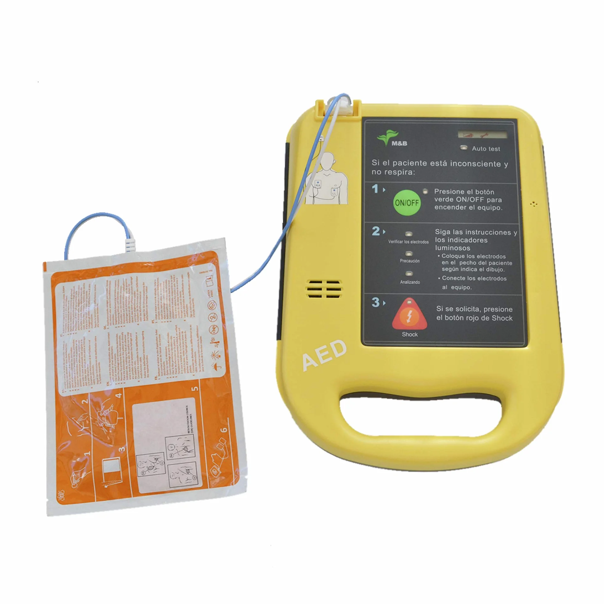 Desfibrilador semiautomático AED7000 autotest español