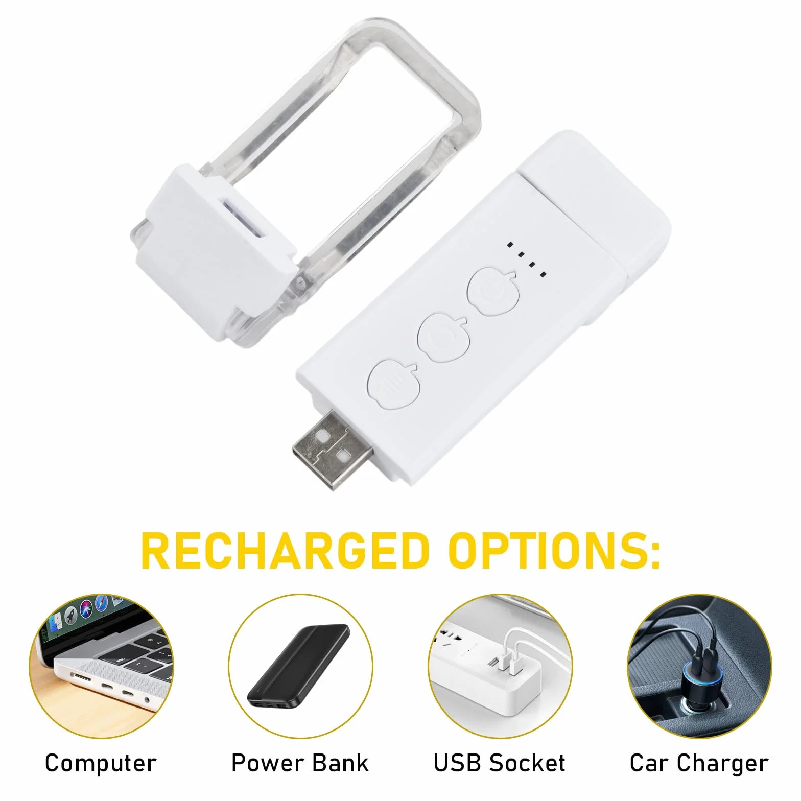 Lámpara de Lectura Recargable USB con Pinzas, 9 LEDs, 3 Colores y 5 Niveles Brillos Ajustables