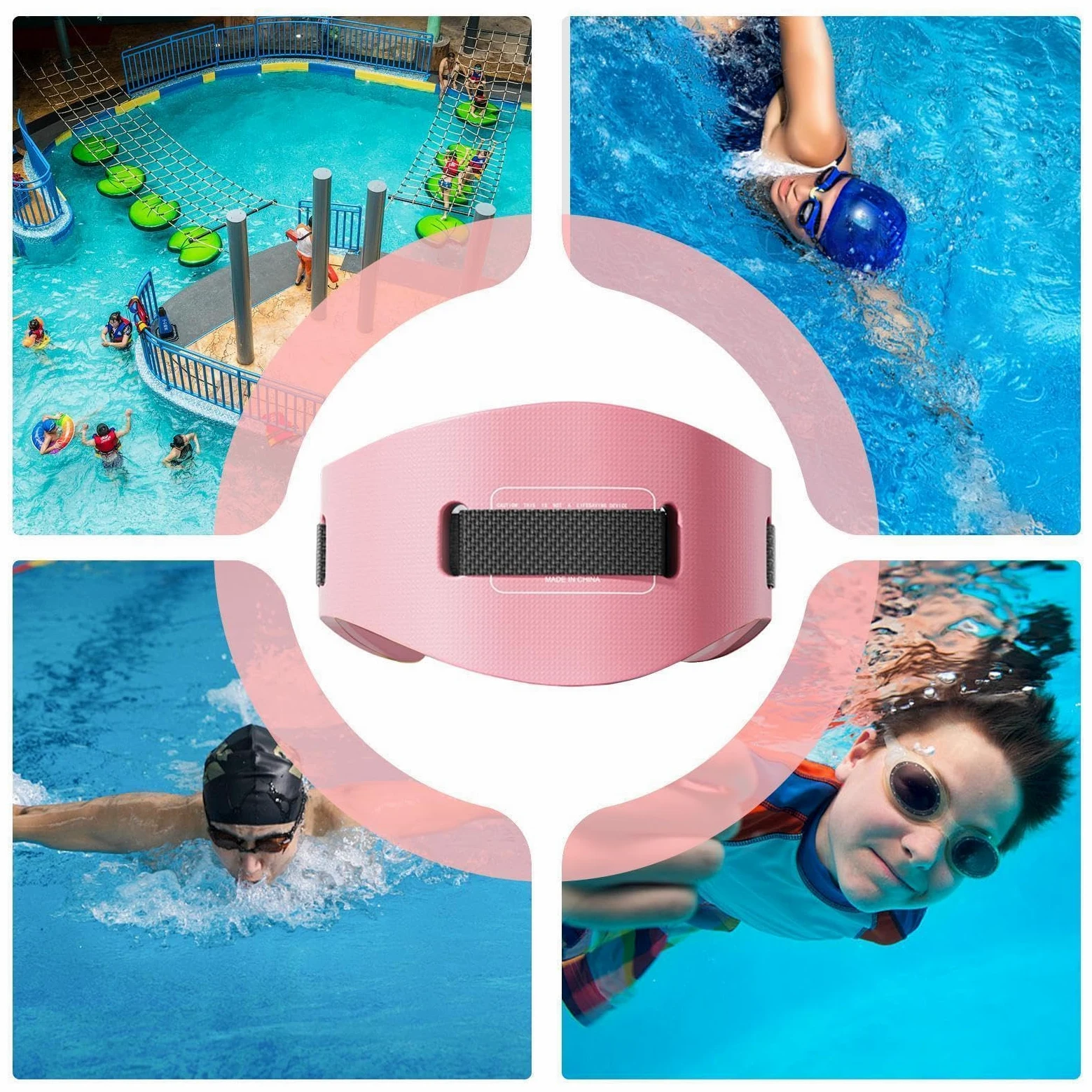 Cinturón de natación, equipo antideslizante de alta densidad para ejercicios de natación, cinturón de flotabilidad, equipo aeróbico acuático, para actividades al aire libre, lago, río, mar, aeróbic