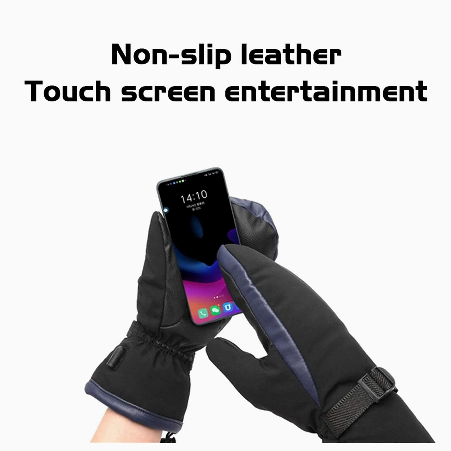 Guantes calefactables, 1 par USB de Invierno Calentador de Manos Ciclismo Motocicleta Bicicleta Guantes de esquí Guantes calefactores eléctricos Equipos de Pantalla táctil recargab