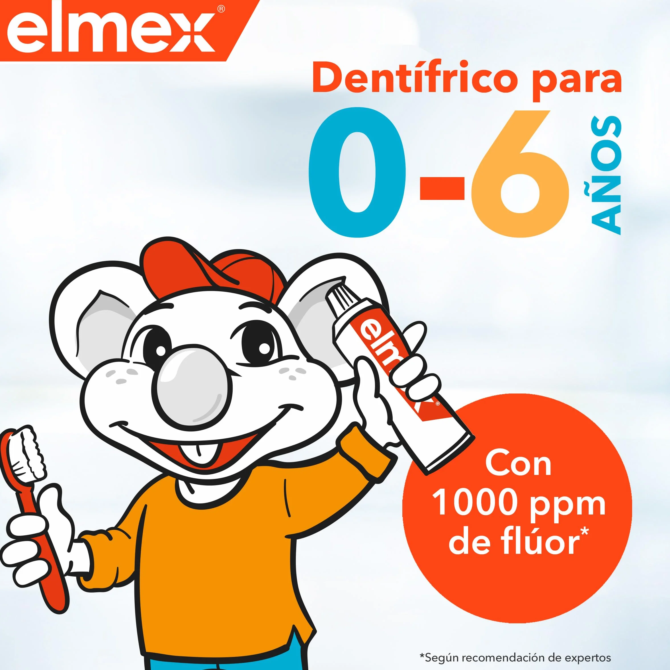 Elmex Pasta de Dientes Infantil Protección Caries 50 ml 1000ppm Fluoruro de Amina 0-6 Años