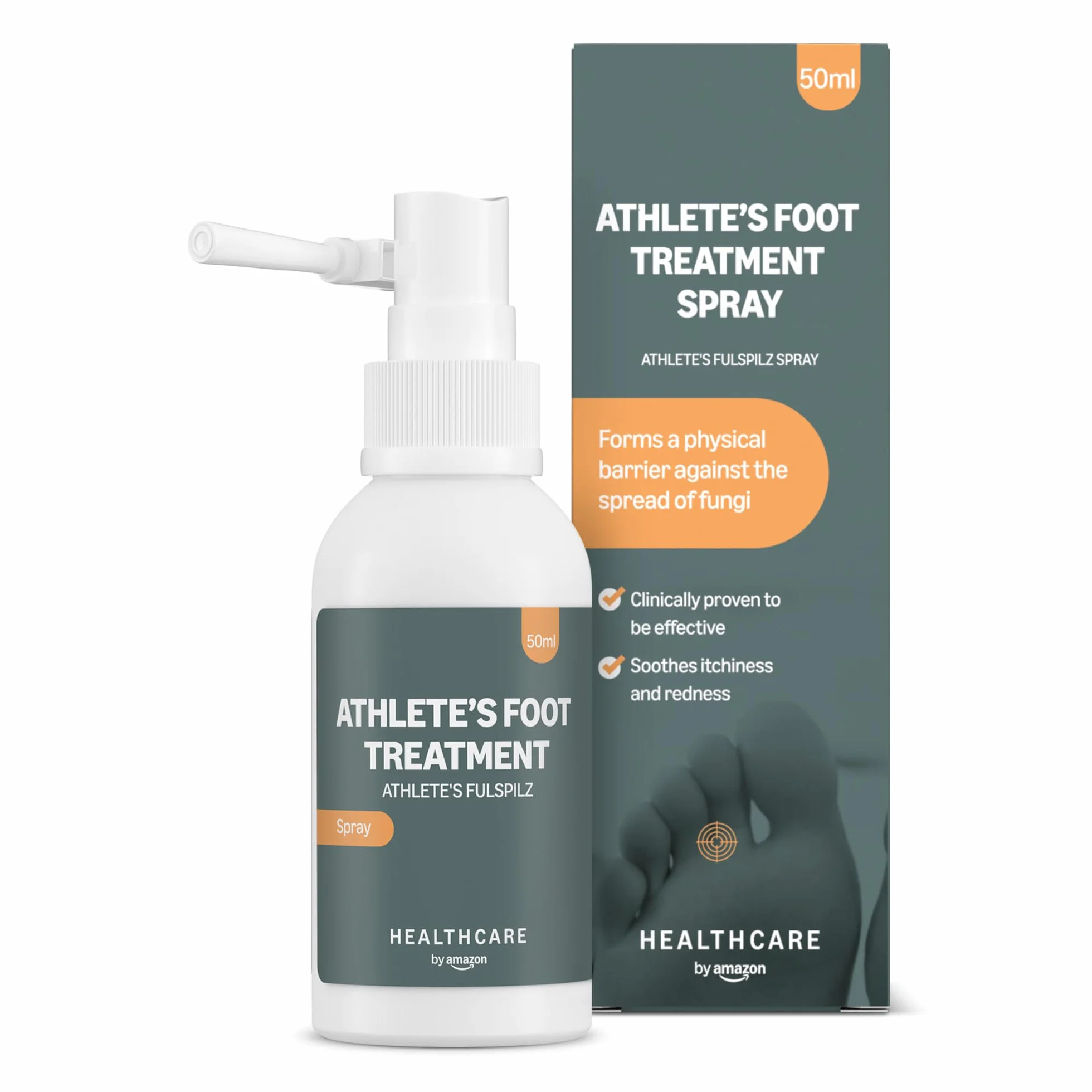 Amazon Basic Care Spray para el pie de atleta, 50ml