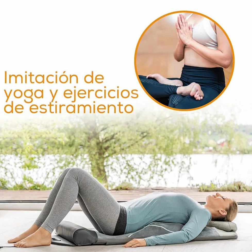 Beurer MG 280 Esterilla para yoga y estiramientos, para estirar los músculos y relajarse, estera de masaje para el cuello, los hombros y la espalda, plegable
