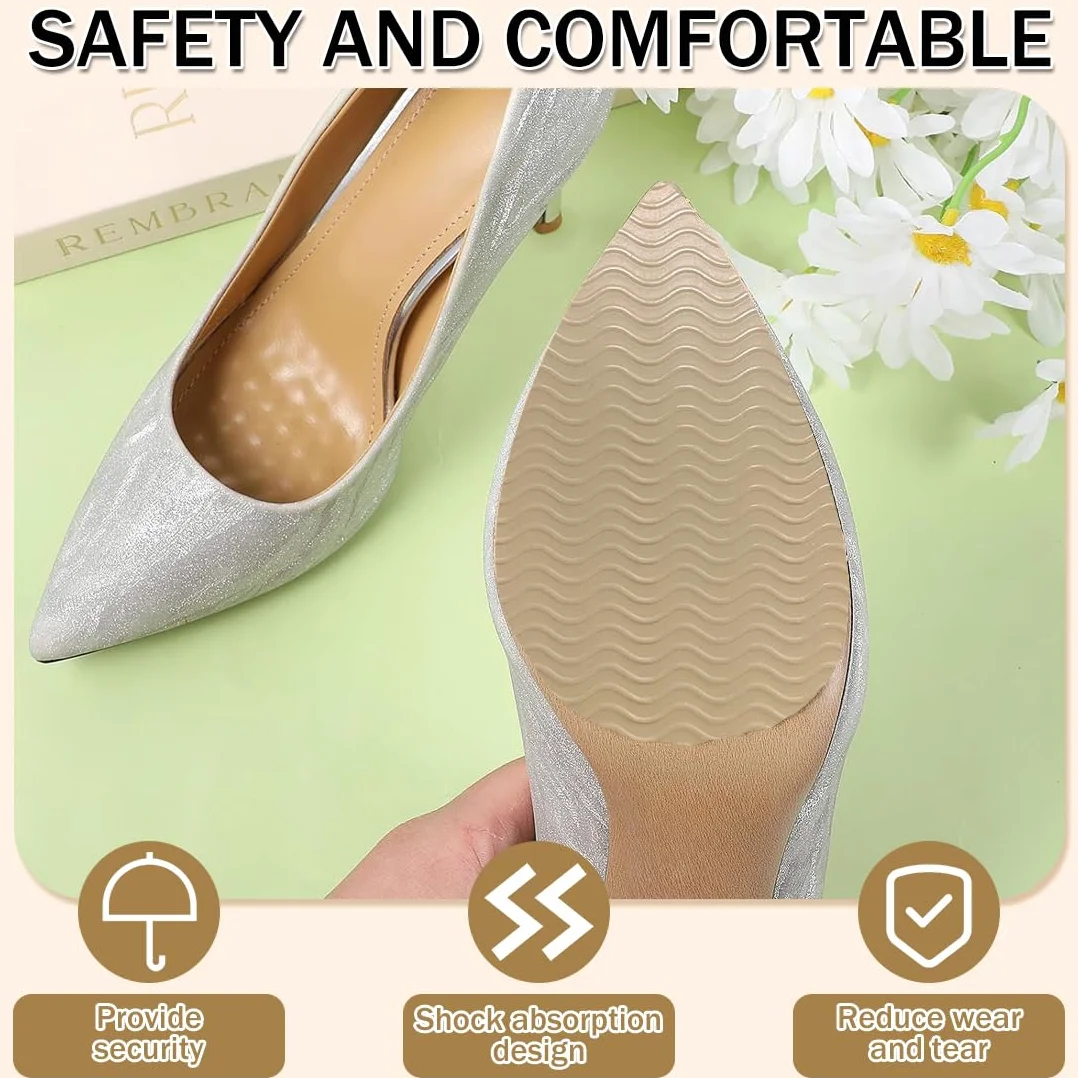 Plantillas de zapatos antideslizantes con dibujo de ondas, silicona resistente al desgaste