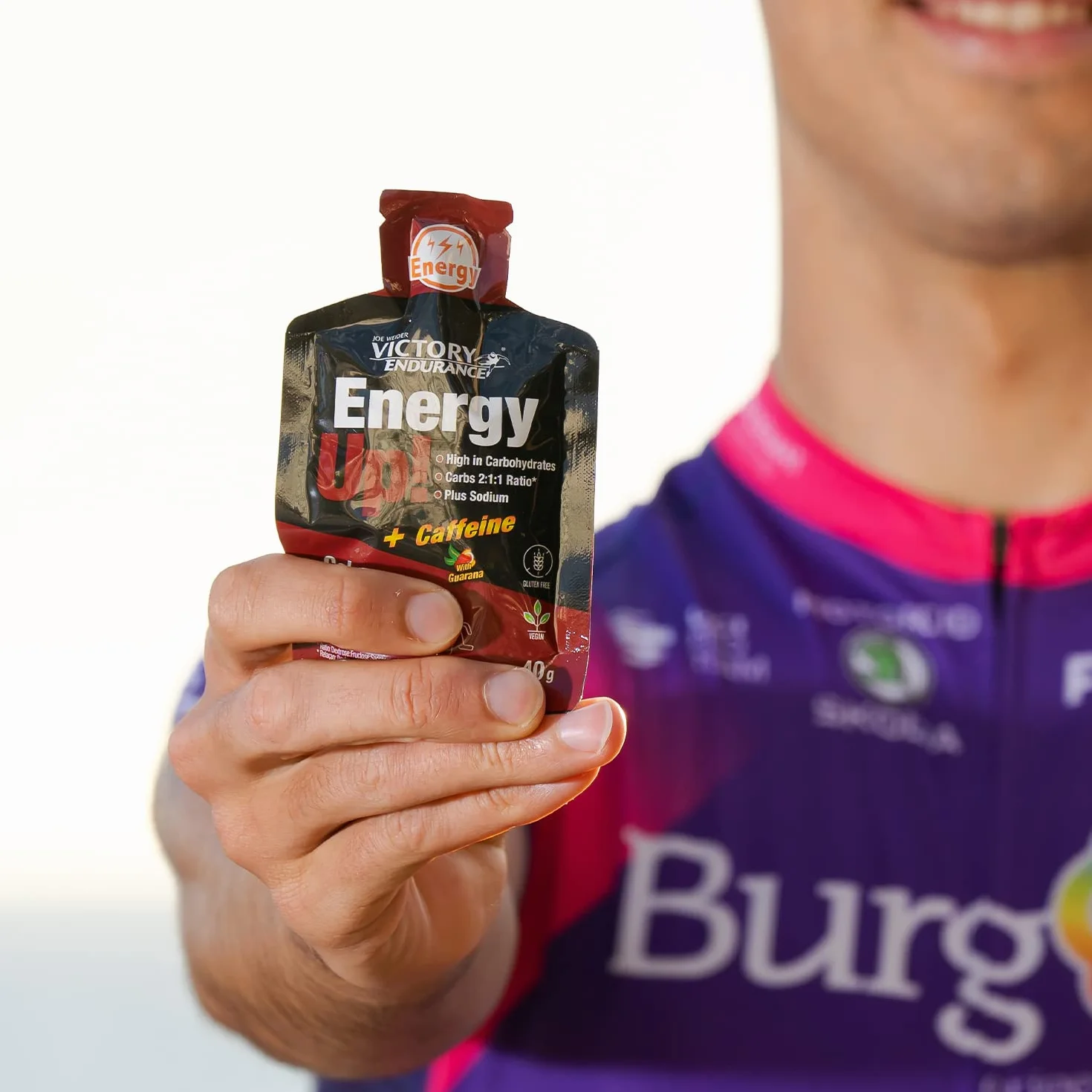 VICTORY ENDURANCE Energy Up Gel Cafeína Sabor Cola, con cafeína, con plus de sodio, 40 g (Paquete de 24)
