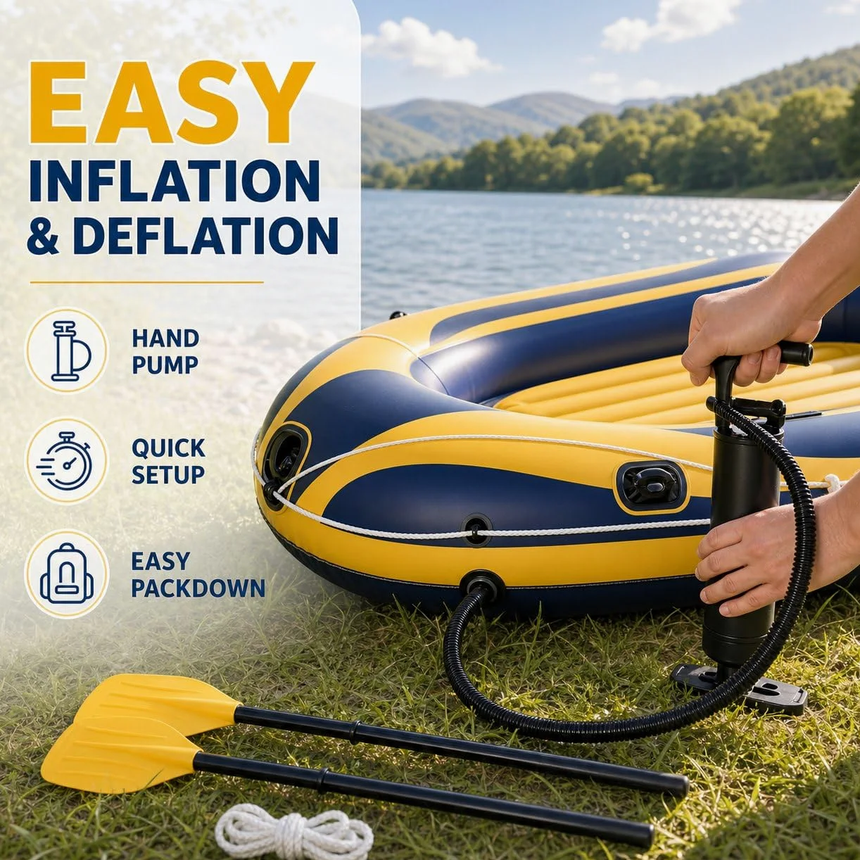 Hinchable Familiar, Inflable PVC para 3, con