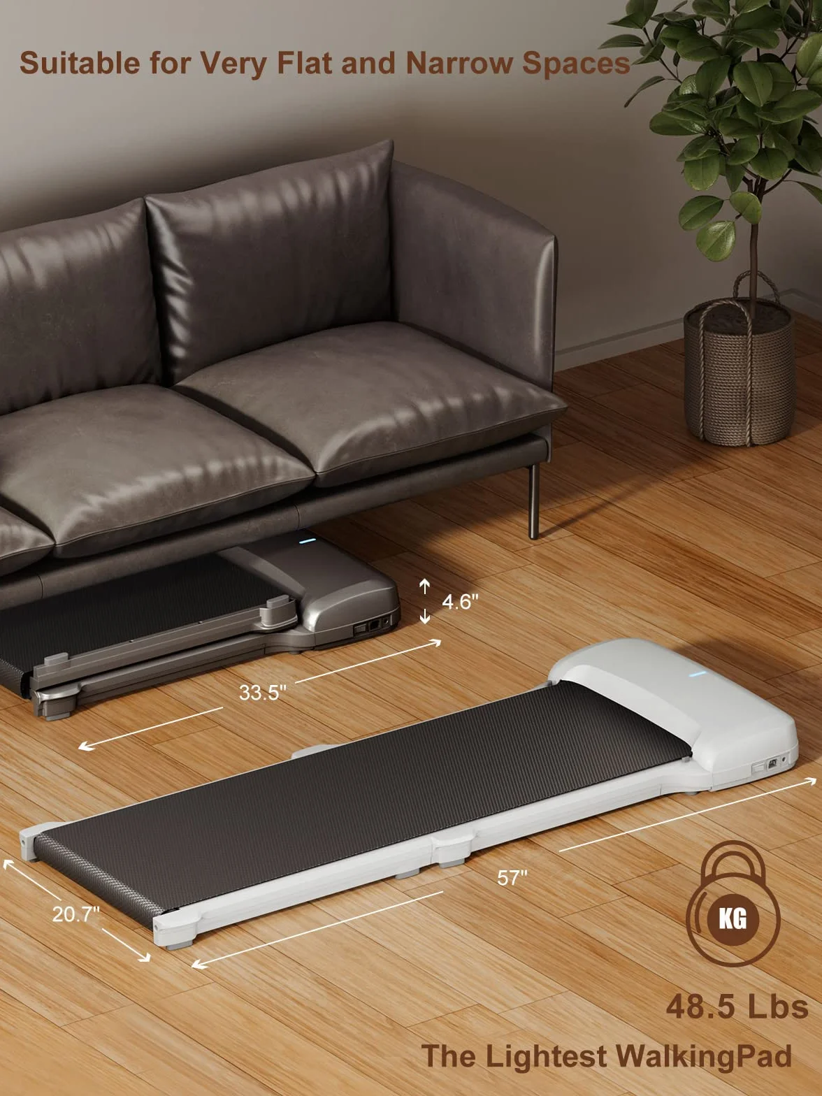 WalkingPad C1 Cinta de Andar Plegable de 6km/h, 746w, Cinta de Correr Compacta y Plana para Ejercicios en casa