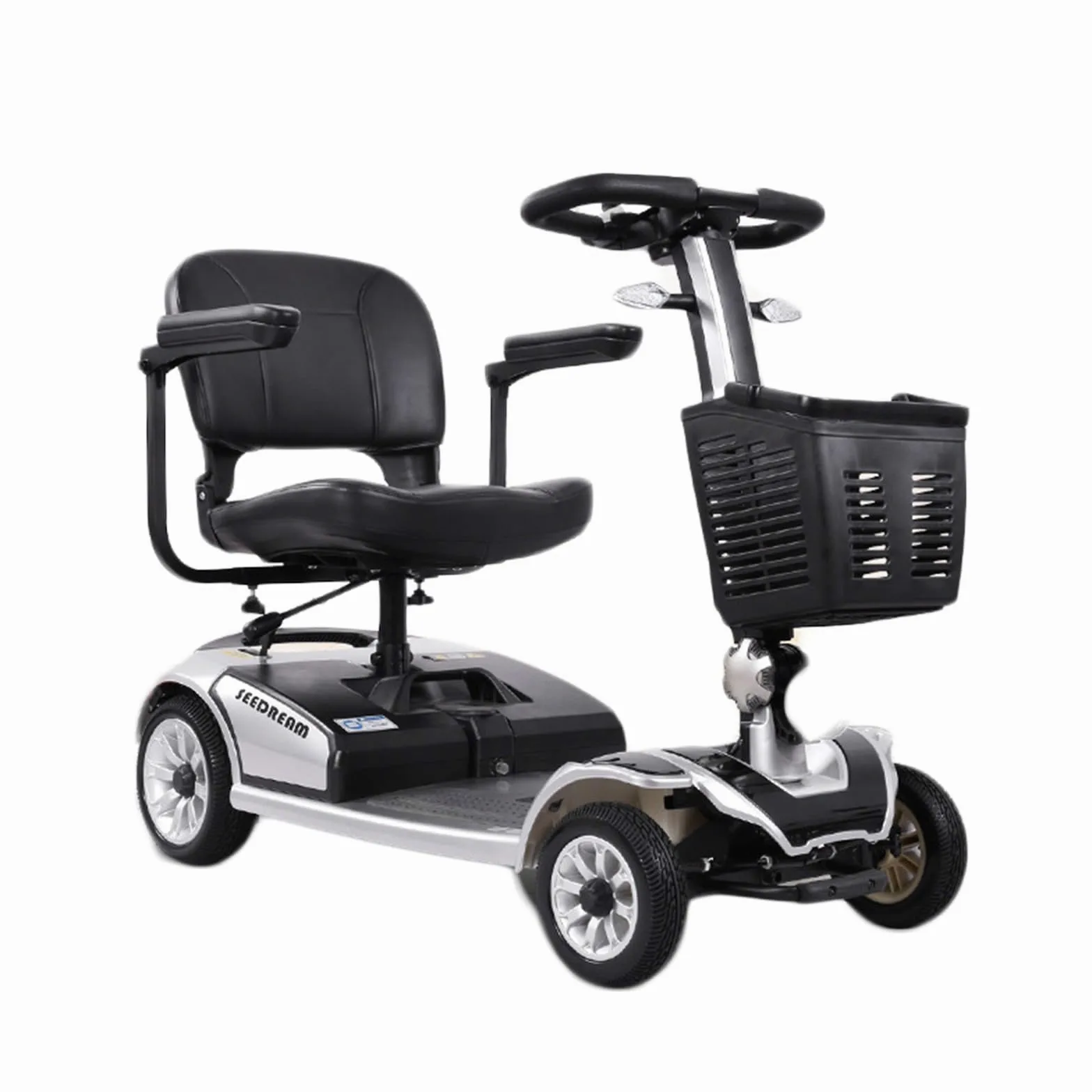 Scooter de Movilidad con 4 Ruedas - móvil para Personas Mayores - Patinete de Movilidad para Adultos, Ligero Plegable, Patinete Eléctrico Plegable para Personas Mayores