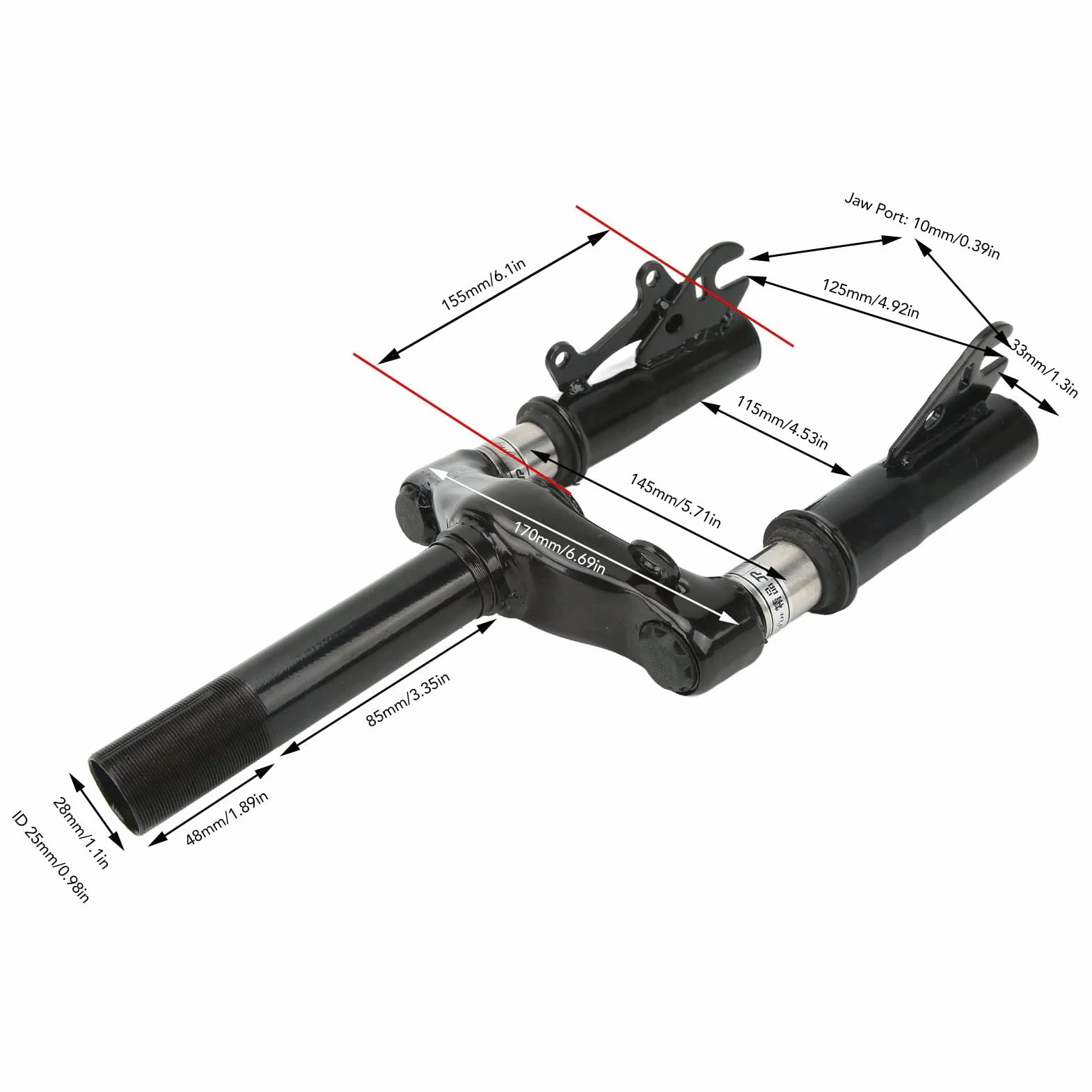 Horquilla de Suspensión Delantera, Repuesto de Horquilla de Suspensión para Patinete Eléctrico Antivibración para G30 G30D G30