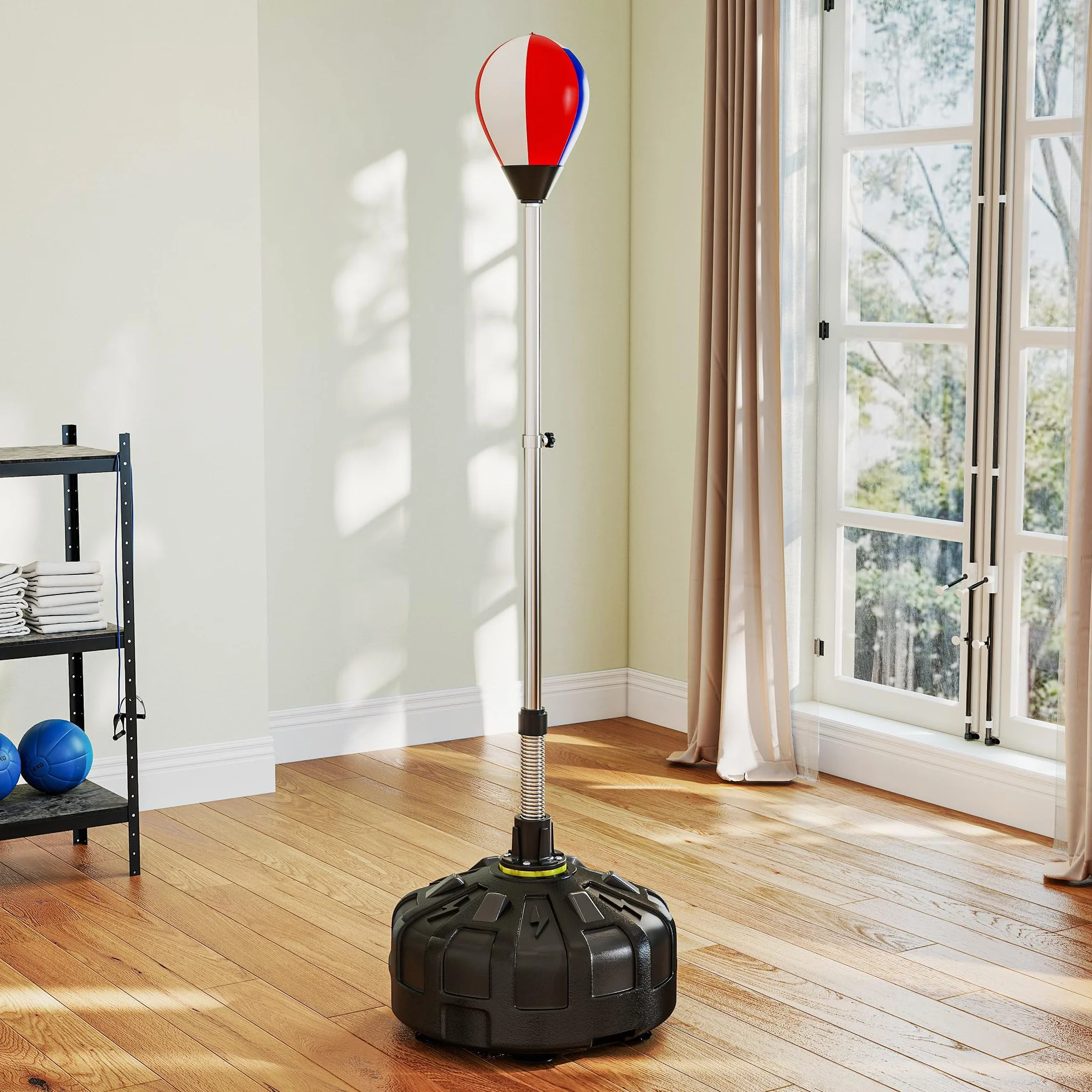 SPORTNOW Saco de Boxeo Ajustable 147-165 cm Negro