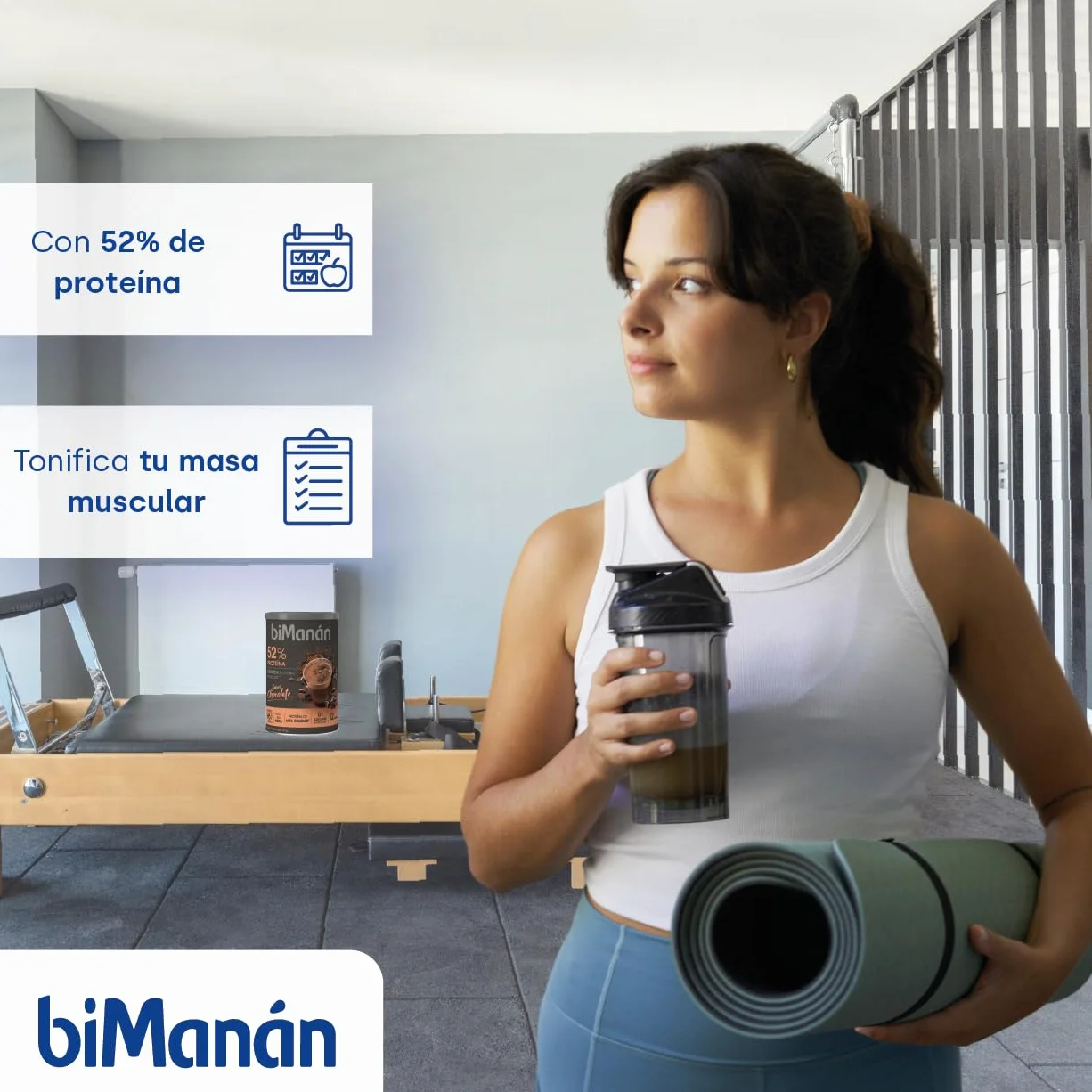 BIMANÁN Batido de Proteína Chocolate 52% Proteína 360g 12 Raciones