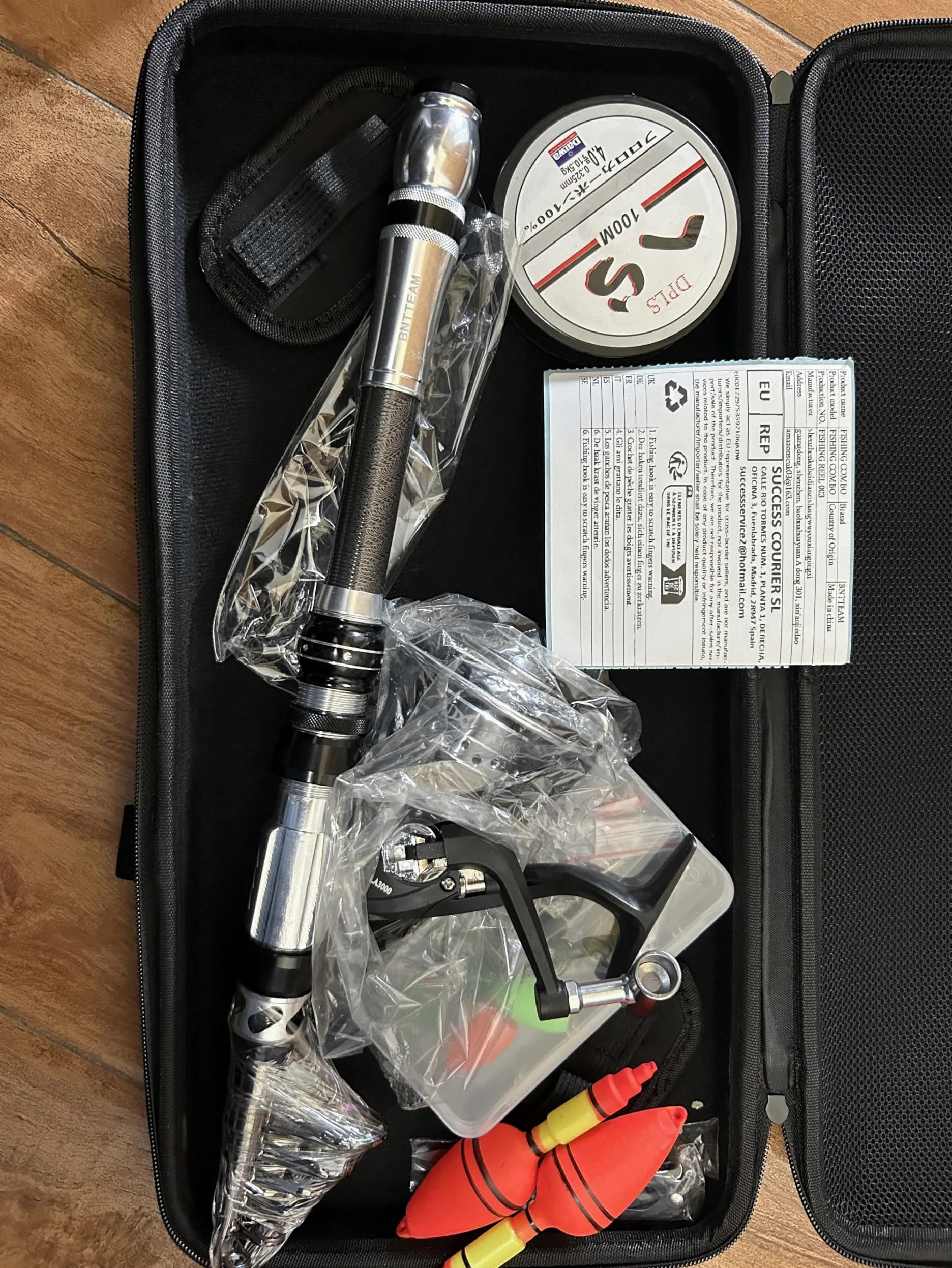 Combo de caña giratoria y Carrete telescópica de Carbono 13BB, Carrete de Pesca, Bolsa de señuelos, Juego de Ganchos para Viajes, Surf, Agua Salada y Agua Dulce
