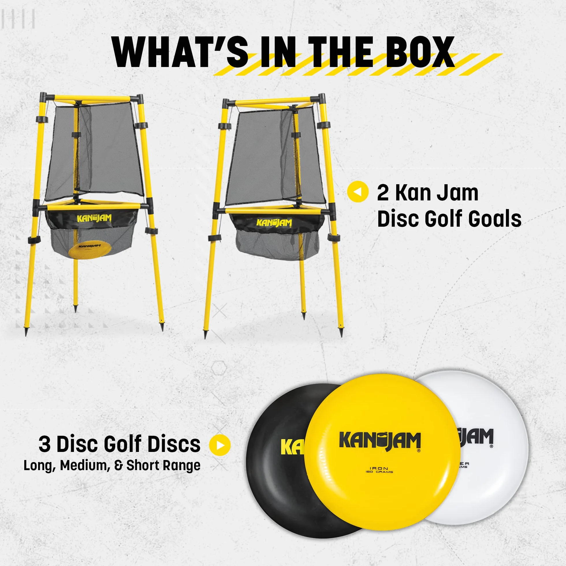 Kan Jam Ultimate Disc Golf Set with Disc, Basket Retrievers, Carry Bag