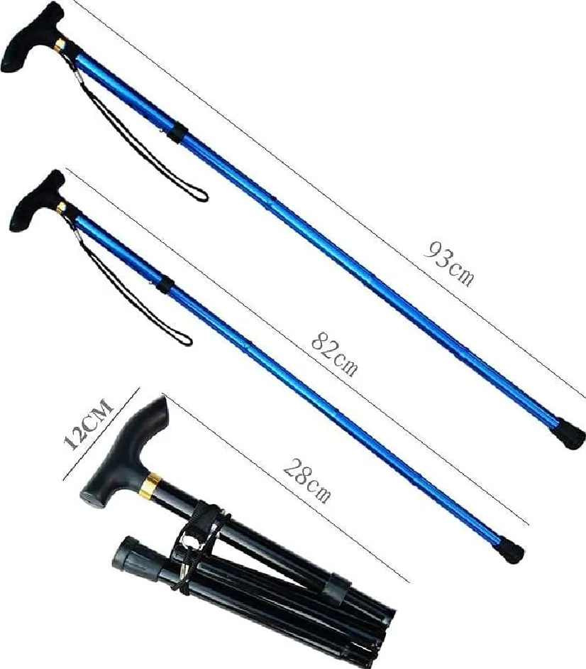 Bastones Ajustables para Senderismo y Trekking, Bastones Plegables ultraligeros de aleación de Aluminio, 2 Unidades, metálicos, Regalo para Padres.