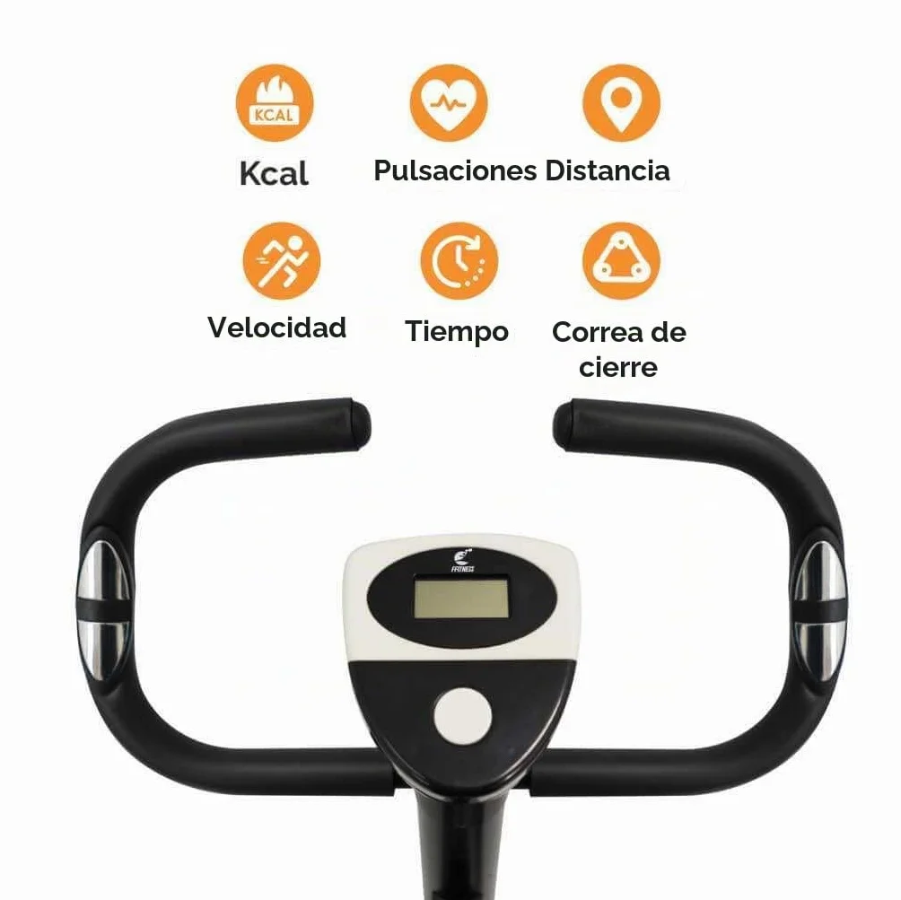 Ffitness FLC201BN - Bicicleta estática fácil de trabajar en casa con cardio Gym Fitness Trainer, equipo deportivo, entrenamiento corporal, adelgazar la celulitis, músculos y piernas resistencia, Negra