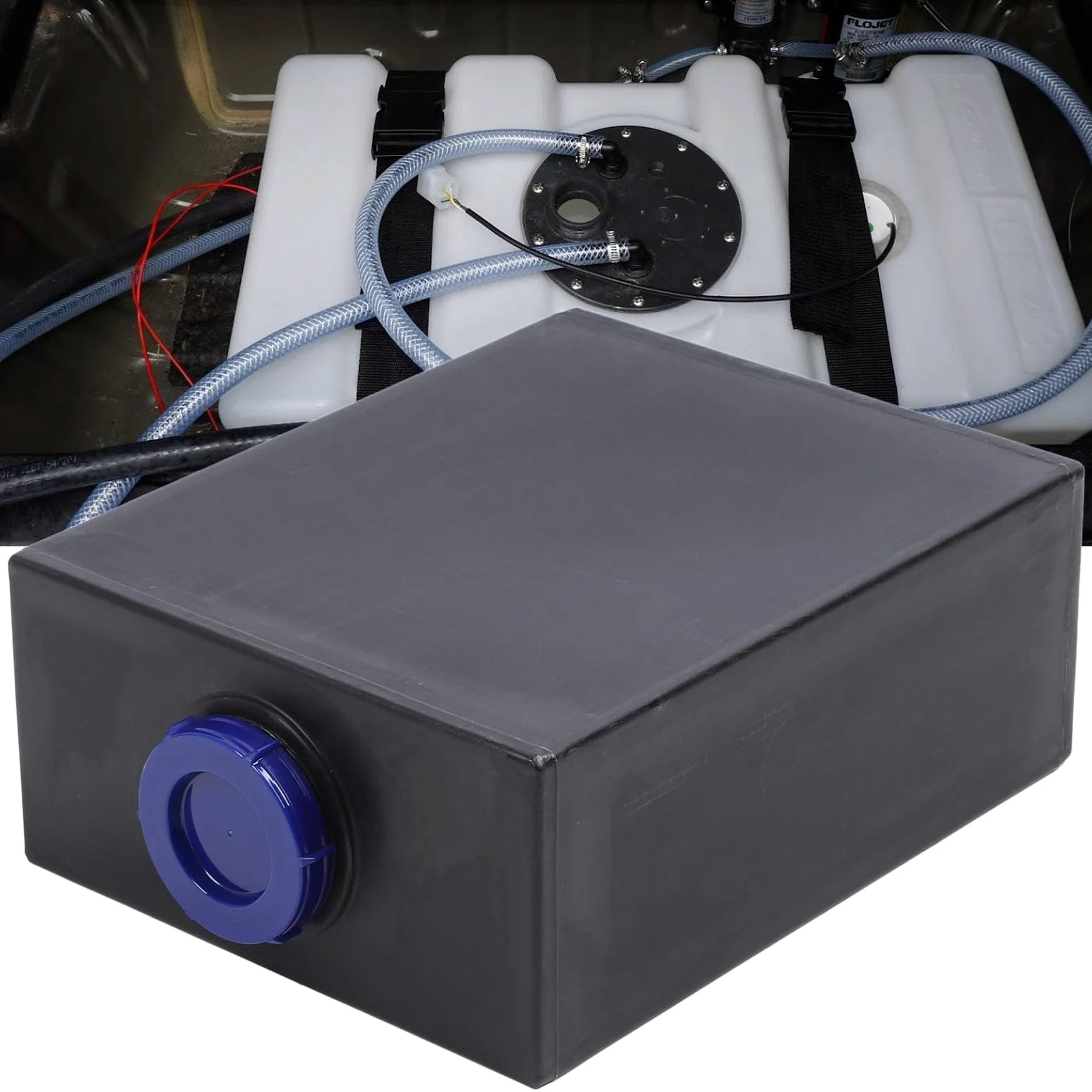 Keenso Shock 'Agua de 10, 5 galones resistente al tanque 'Agua, acumulacin de agua dulce para las fugas para vehculos, barcos