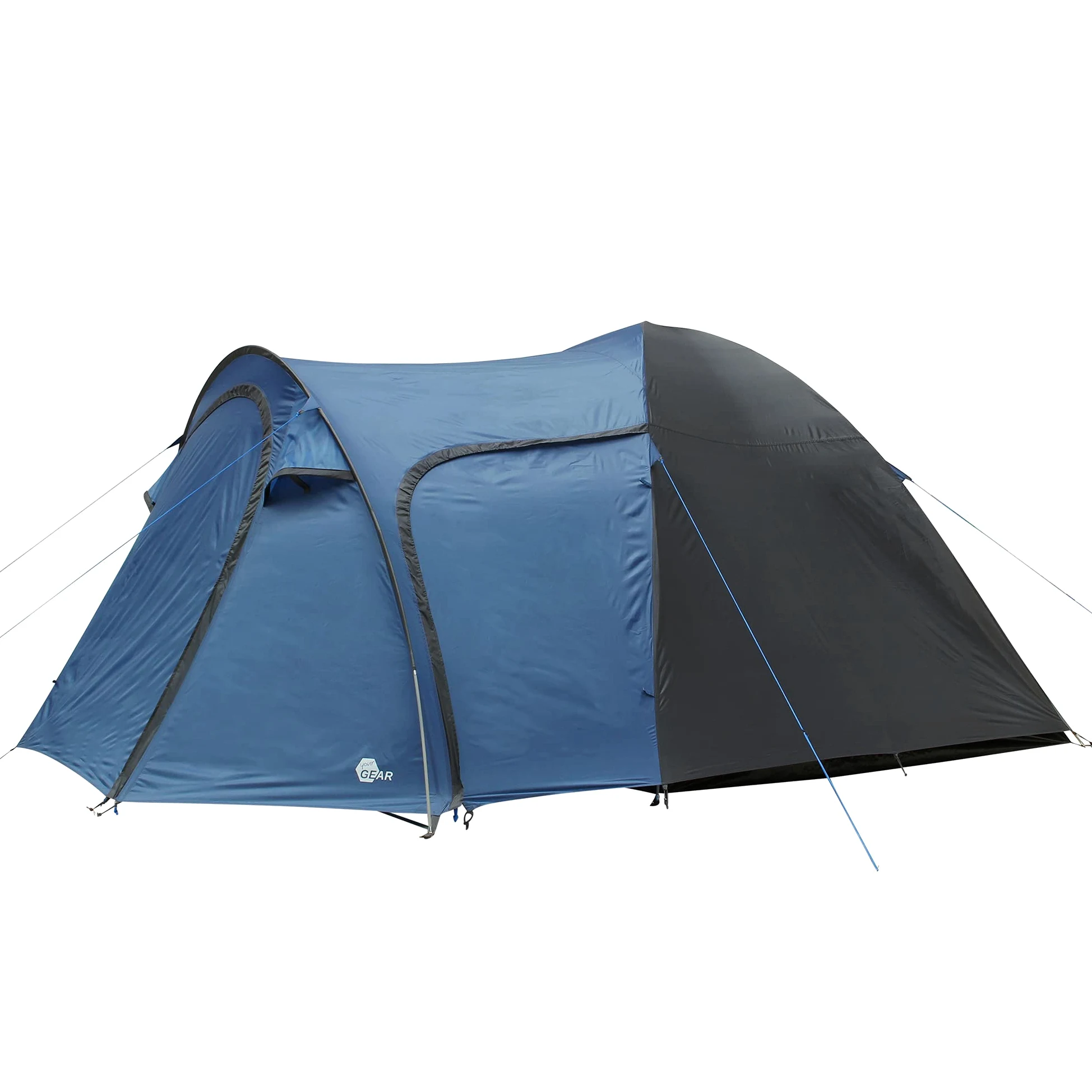 your GEAR Cetona - Tienda de campaña en 2 tamaños para 4 o 5 hombres, tienda de campaña con columna de agua de 3000 mm, sala de estar / antesa, 2 entradas, altura de pie, cabina oscura para dormir,