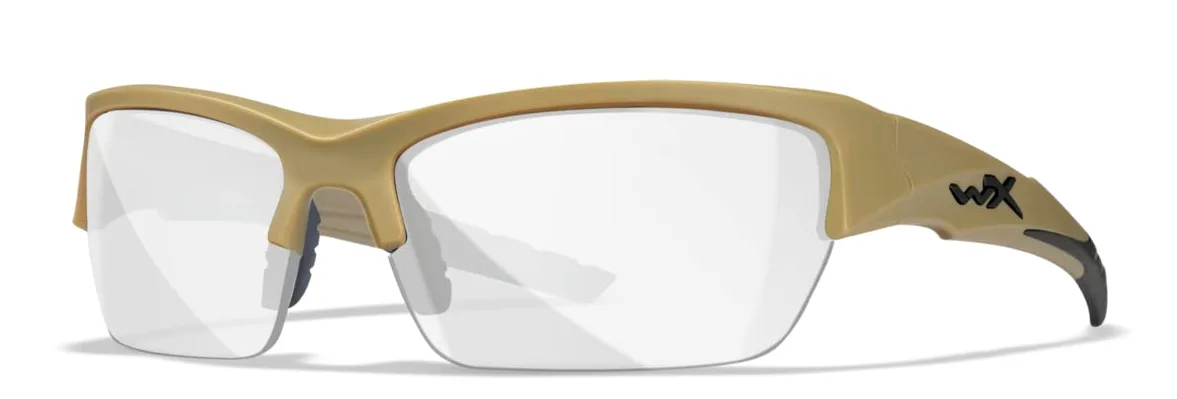 Wiley X │ Unisex │ Gafas de sol tácticas para exteriores │ Marco envolvente │ WX Valor 2.5│ Gafas protectoras │ Lentes intercambiables, Lentes grises, transparentes, óxido claro | Marco negro mate,