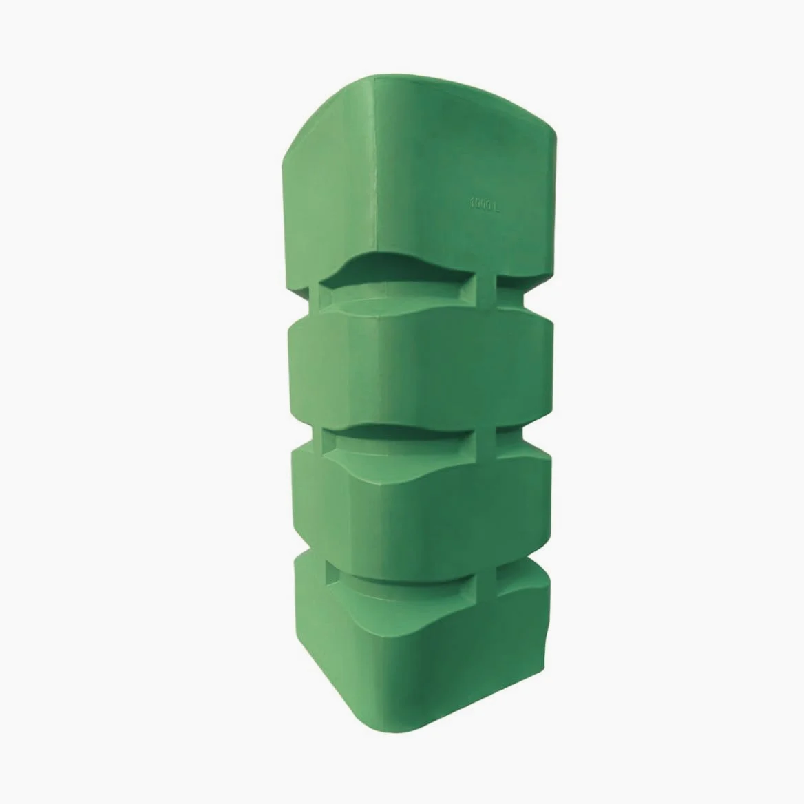 Varile Depósito de agua potable vertical de 1000 l, rectangular, verde, sin bisfenol A, rosca de latón integrada de 3/4", apto para alimentos