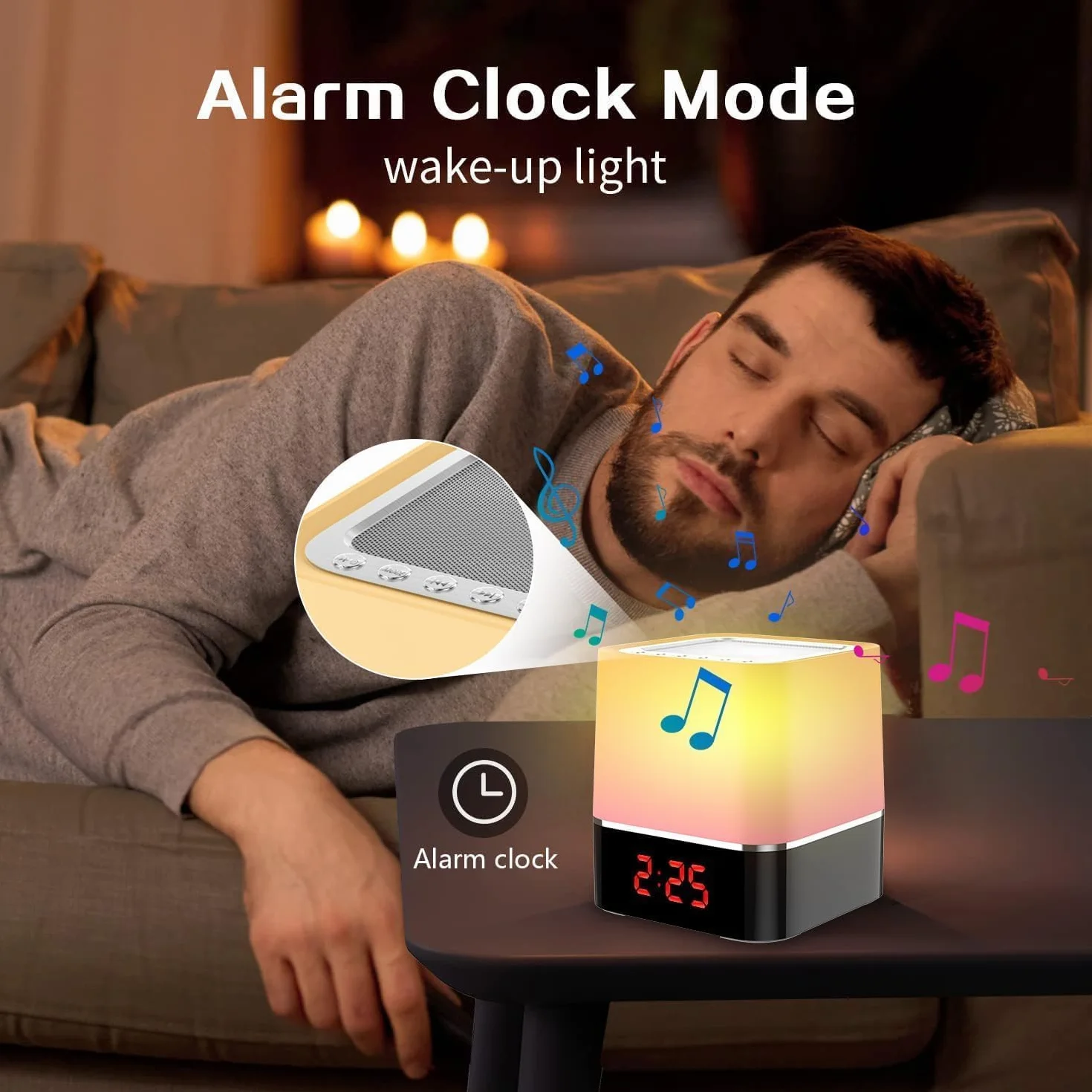 Altavoz Bluetooth con luz nocturna lámpara de ruido blanco Bebe para regalo infantil