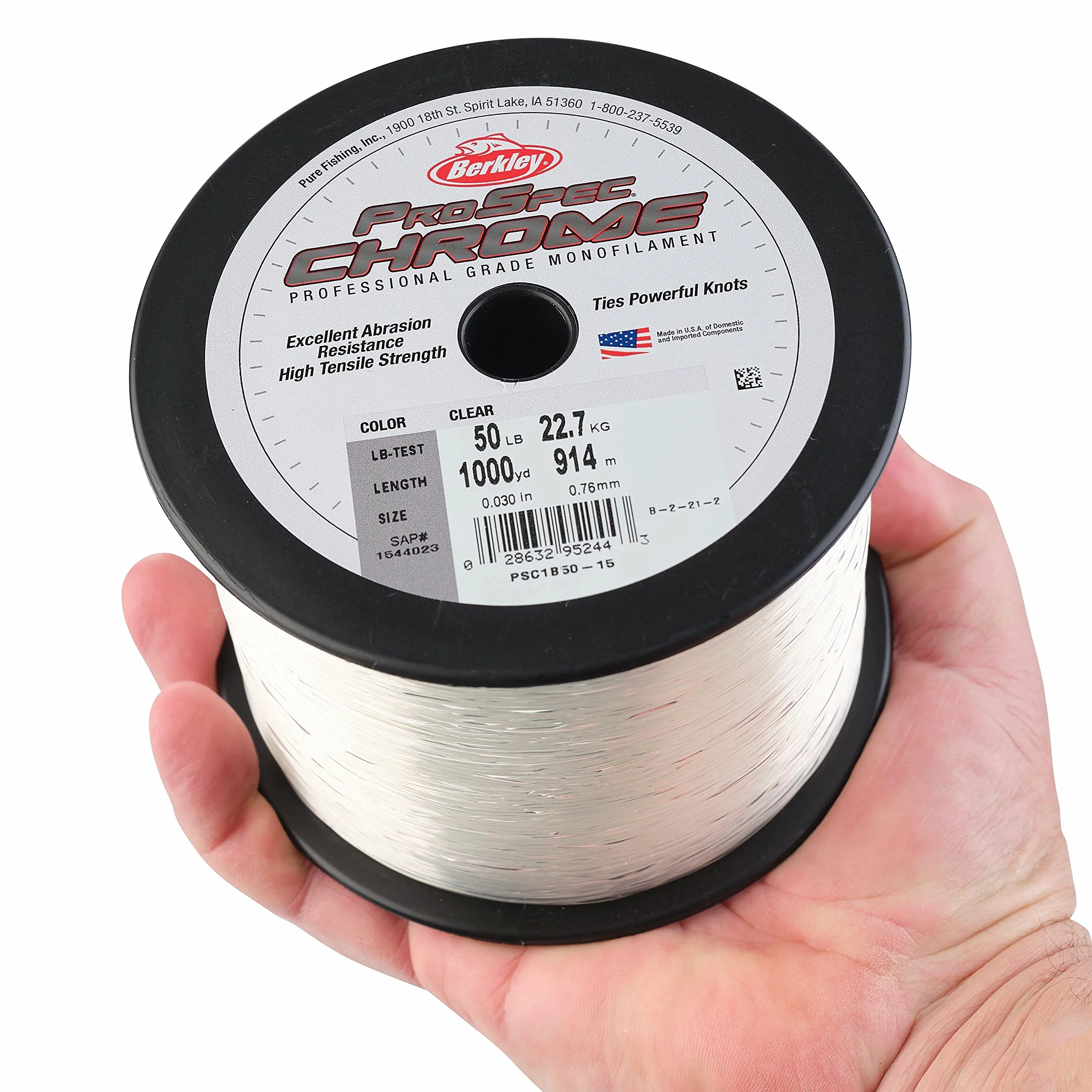Berkley Psc3b12-15 línea de Pesca, Unisex, Transparente, 12lb-3000yd