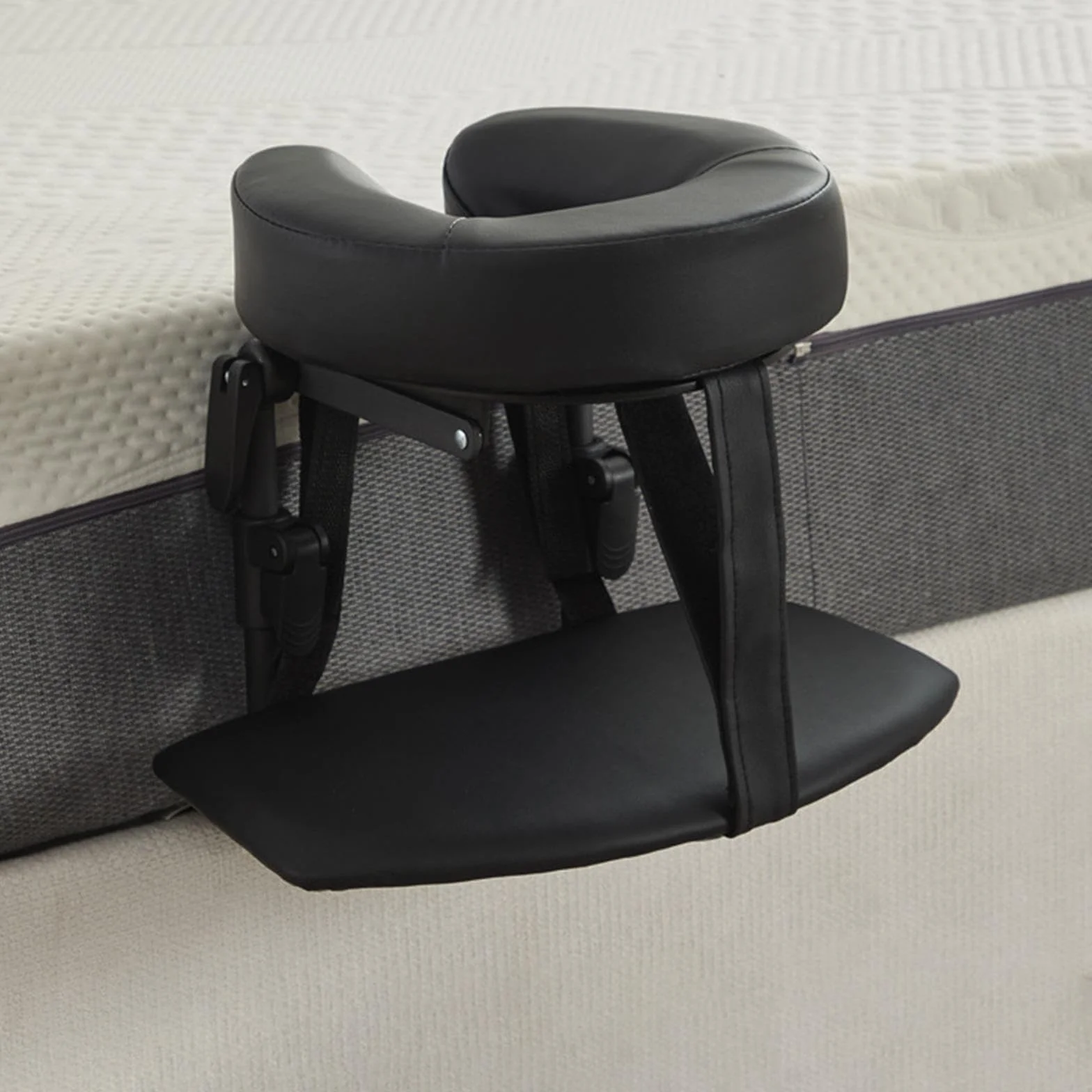 MagiDeal Reposacabezas para Colchón Almohada de Masaje Boca Abajo Altura Ajustable Multifunción Cojín de Relajación Facial Negro