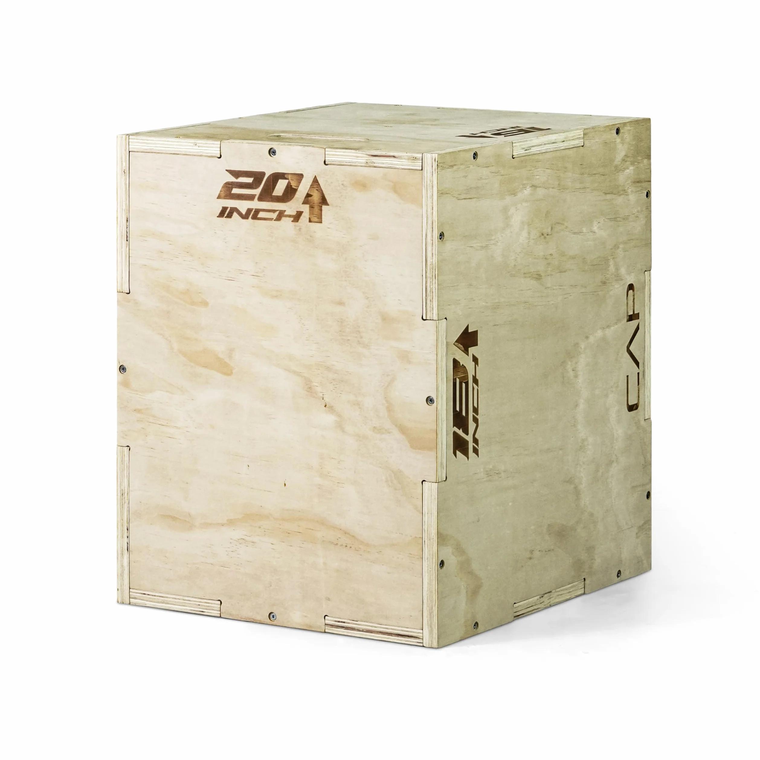 CAP Barbell Caja pliométrica de madera 3 en 1 de 20 x 18 x 16 pulgadas