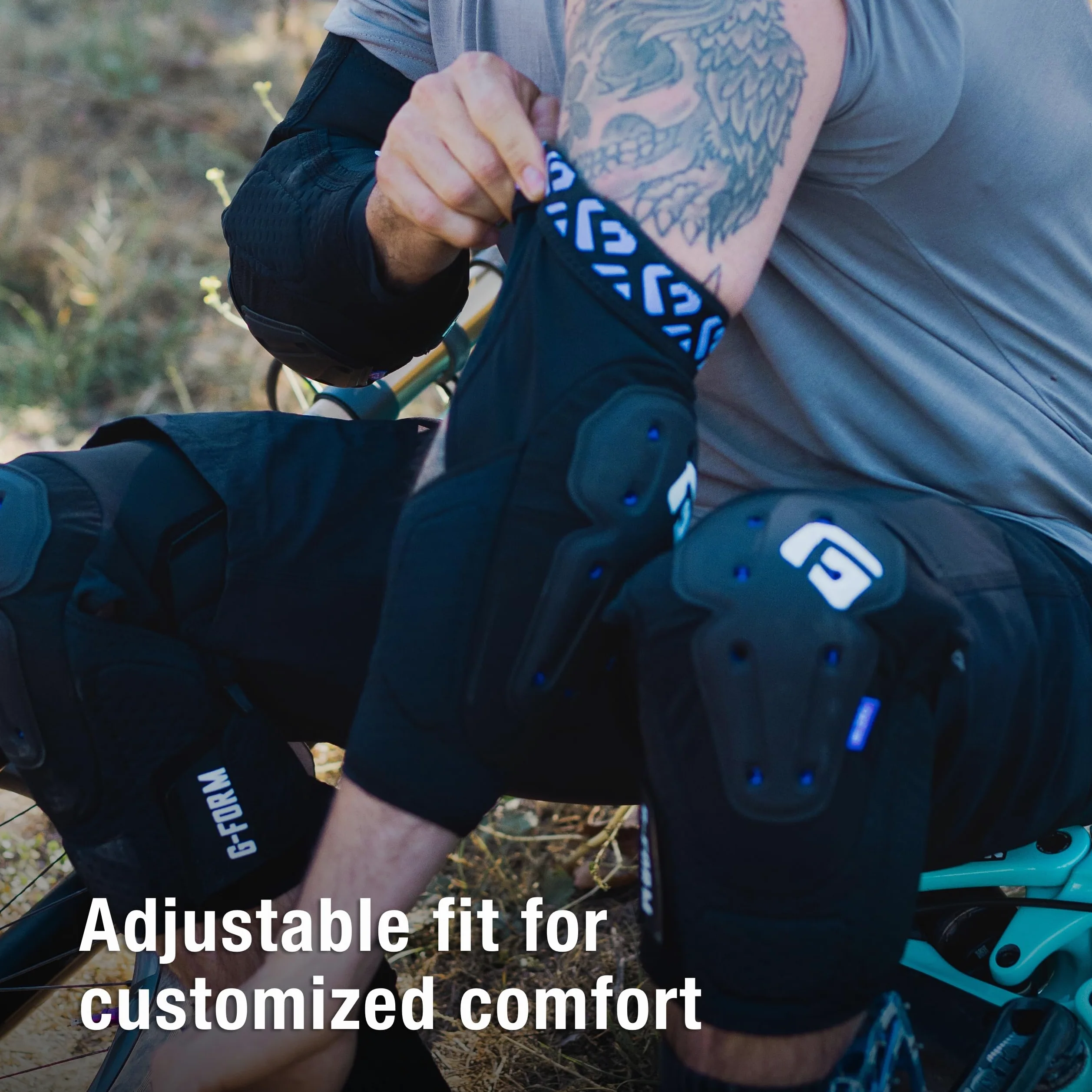 G-Form Mesa Rodilleras, Negro, Adulto Pequeño | con Transpirables y Flexibles, Protecciones para MTB, Ciclismo, Skateboarding y Más