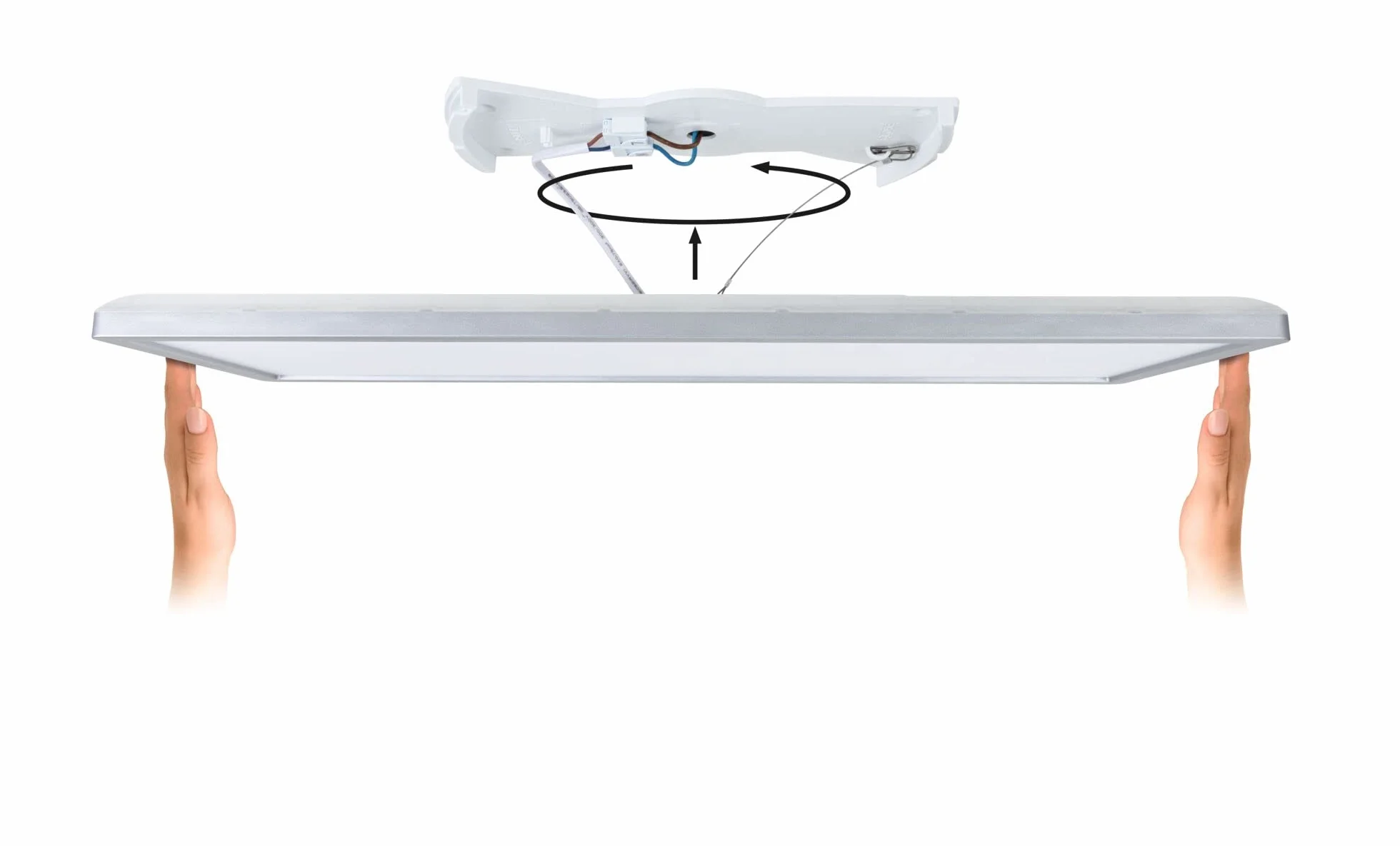 Paulmann Panel LED Atria Shine plafón cuadrado IP44 22W 2300lm 580mmx200mm acabado madera 4000K