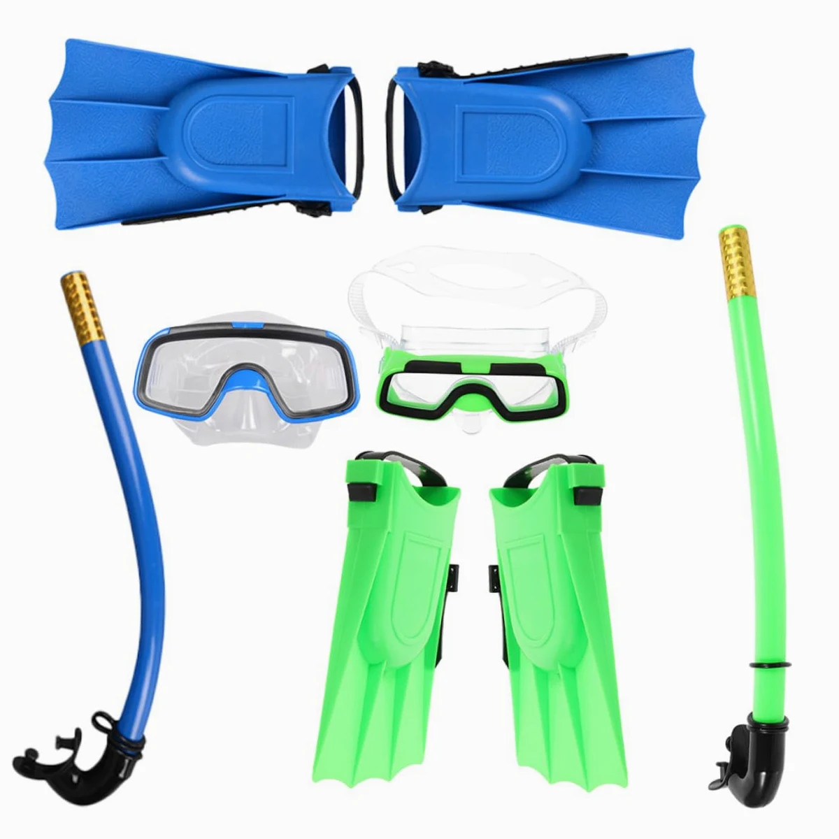 Healifty Gafas de Buceo Máscara de Snorkel para Equipo Compacto y Ligero Aletas Cortas para Nadar Snorkel para Principiantes