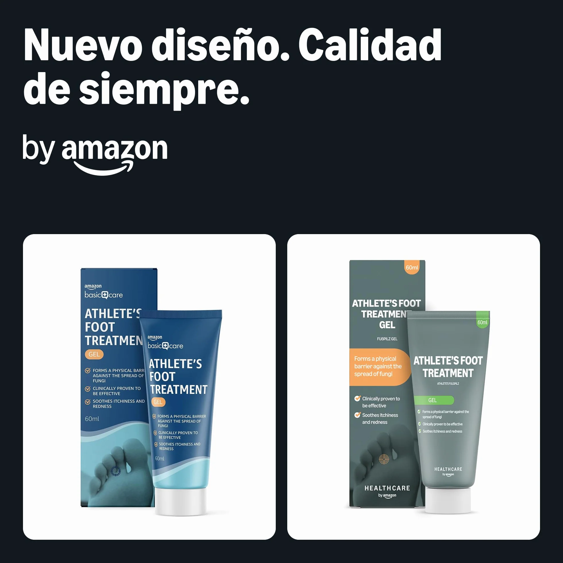 Amazon Healthcare Gel para el tratamiento del pie de atleta, 60ml