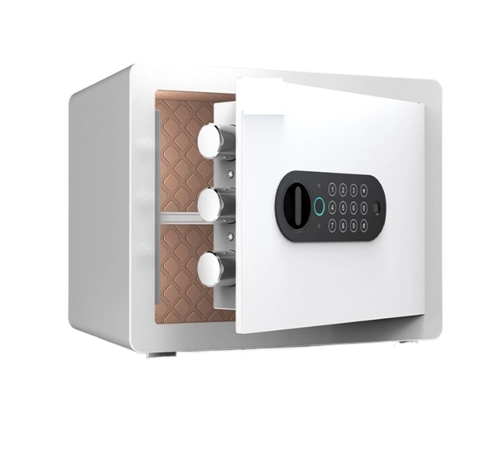 Caja fuerte para huellas dactilares con teclado de pantalla táctil y sistema de alarma para la seguridad del hogar, ideal para guardar dinero en efectivo, joyas y documentos