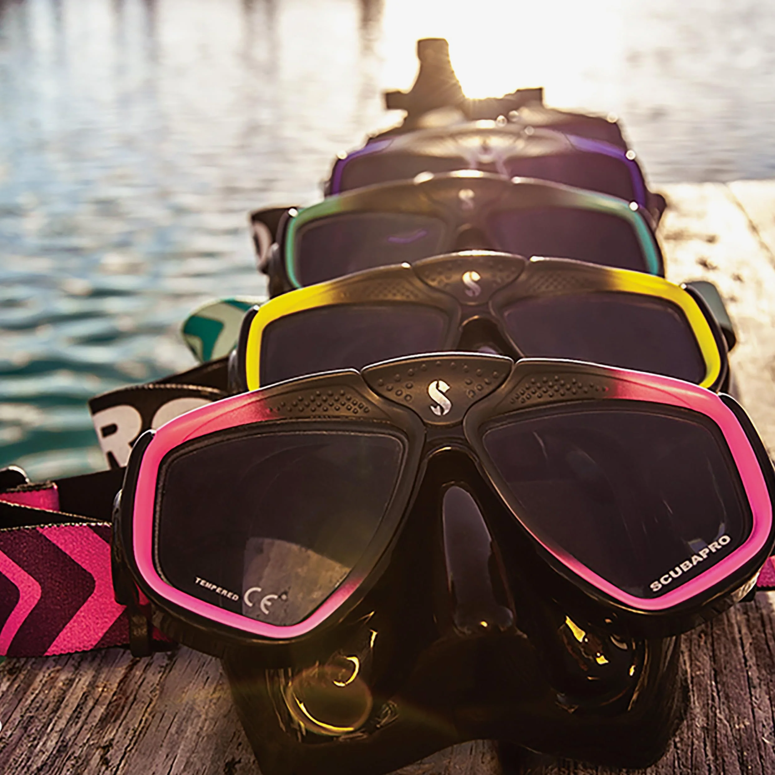 SCUBAPRO Zoom EVO - Máscara de Buceo, Color Negro y Turquesa