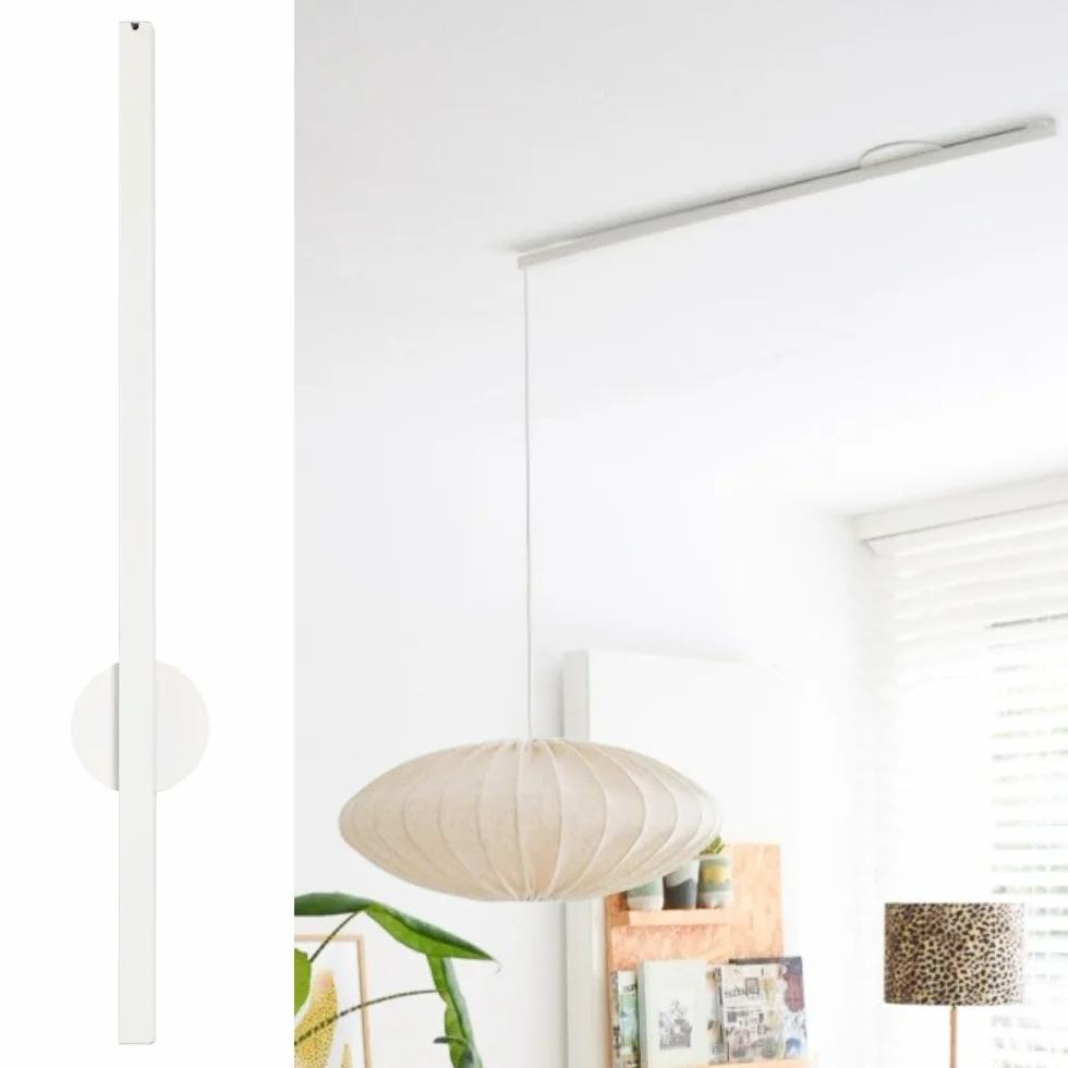 Lightswing® Single Sistema de Suspensión para Lámpara Colgante - Blanco Mate - 90 cm - Ajustable