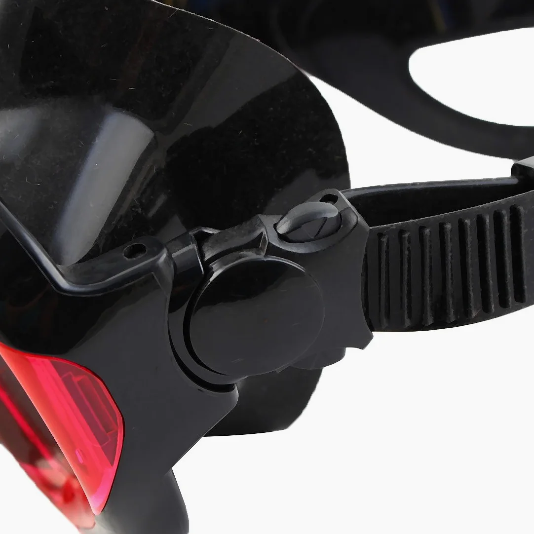 Ruilogod Set de snorkel seco Conjunto de correa ajustable Sin marco de buceo Gafas Gafas Snorkel Tube Rojo
