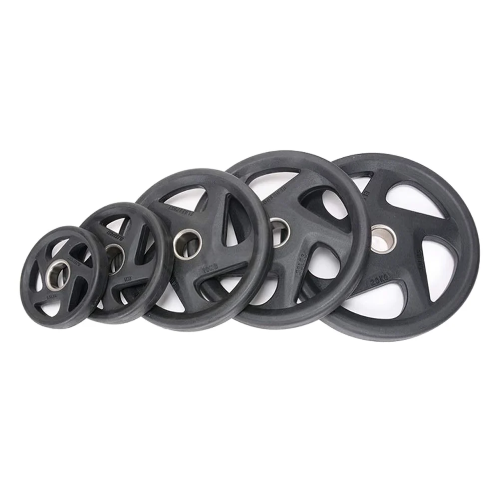 Discos de Pesas Placa de Peso Olímpico Grip Plate 2 Pulgadas de Hierro Fundido estándar 5 Grip Plate, único, Disponible en 2,5 kg / 5.5lb, 5 kg / 11 Libras, 10 kg / 22 Libras, Negro