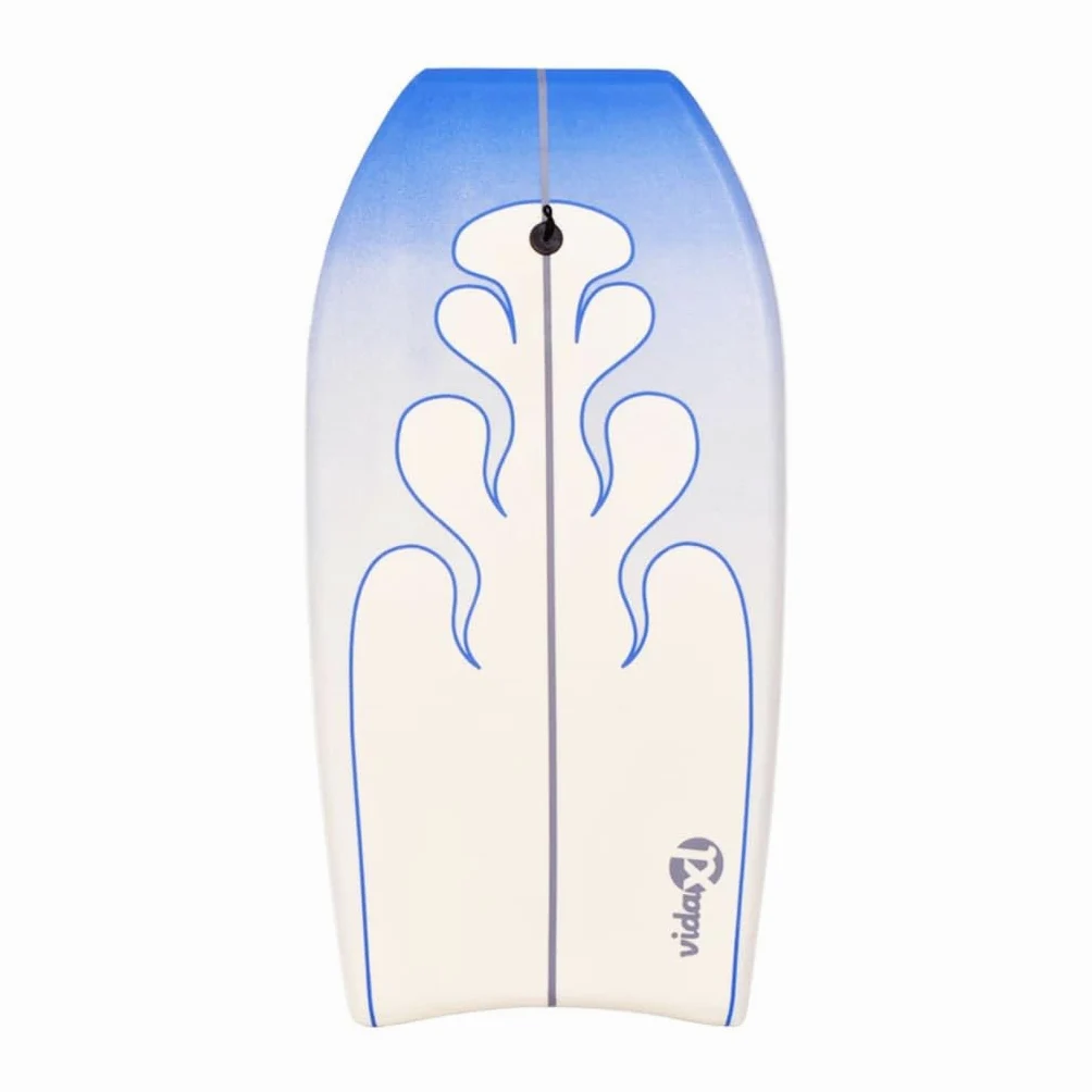 Tabla de bodyboard azul de 104 cm con cubierta XPE y núcleo de espuma EPS, base de polipropileno, correa de seguridad, para niños y adultos, ideal para surf, surf, deportes acuáticos y vacaciones en
